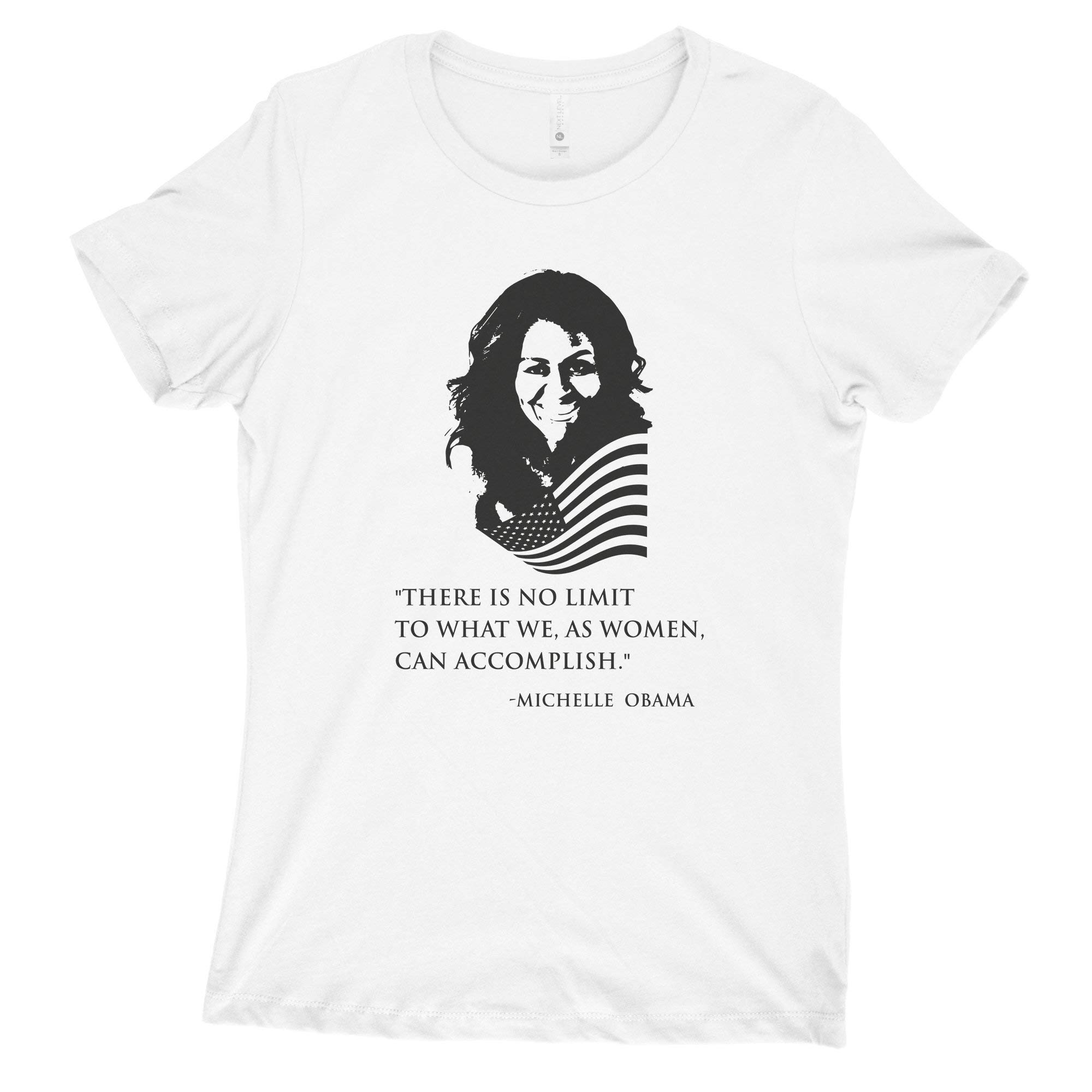 Michelle Obama T-Shirts for Women - Comfortable White Short Sleeve Tee - Perfect for Casual Wear, Workout & Everyday Outfits