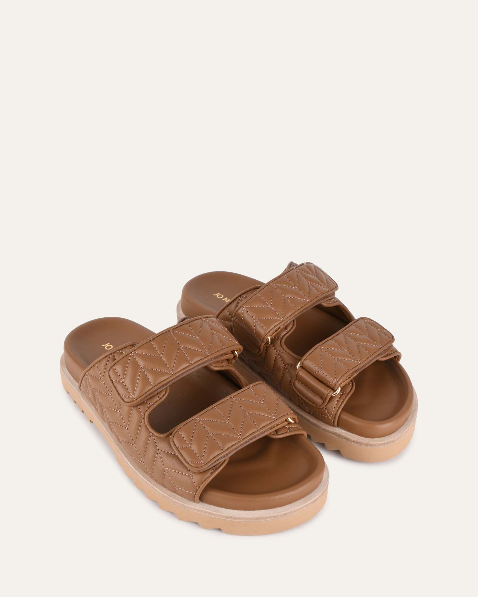 VERITY Women's Flat Sandals - Genuine Caramel Leather Comfortable Slip-On Sandals for Casual Wear, Beach, and Summer Outfits