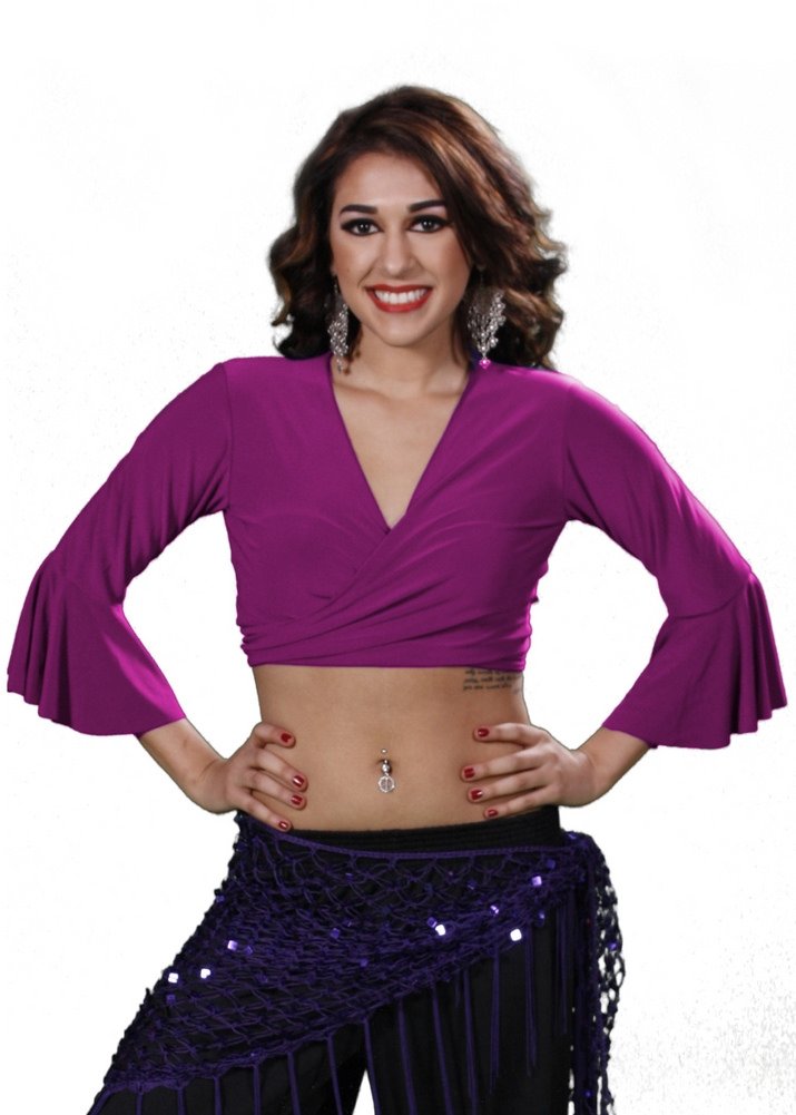 Miss Belly Dance Stretchy Choli Top | Freidani Del Star | Comfortable & Breathable Performance Wear for Belly Dancers | Perfect for Practice, Performances & Dance Classes
