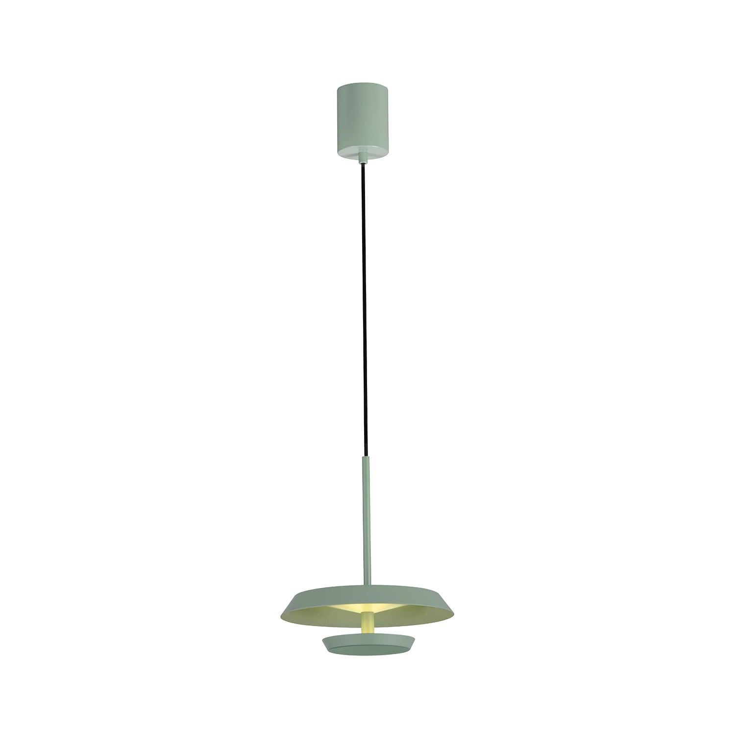 Modern Flat Pendant Light Fixture - Sleek Minimalist Ceiling Lamp for Kitchen Island, Dining Room & Bedroom Lighting - Dimmable LED Hanging Light with Adjustable Cord