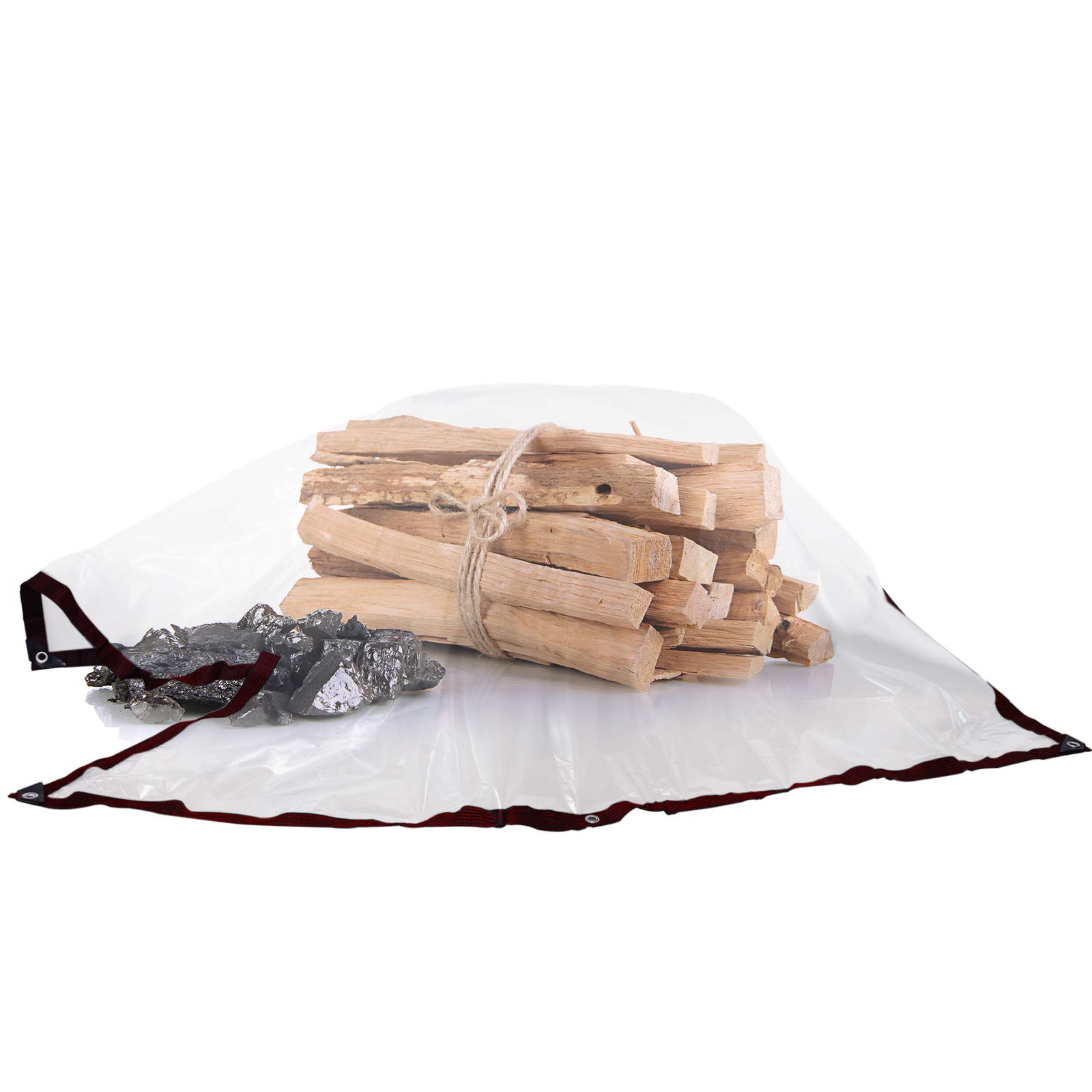 Heavy Duty Clear Waterproof Tarp 6.5x6.5 FT - Reinforced PE Cover with Rustproof Grommets & Elastic Ropes | UV Resistant, Anti-Aging for Outdoor Use | Perfect for Garden Plants Protection, Patio Furniture Cover, Chicken Coop Shelter, Camping & Emergency Preparedness