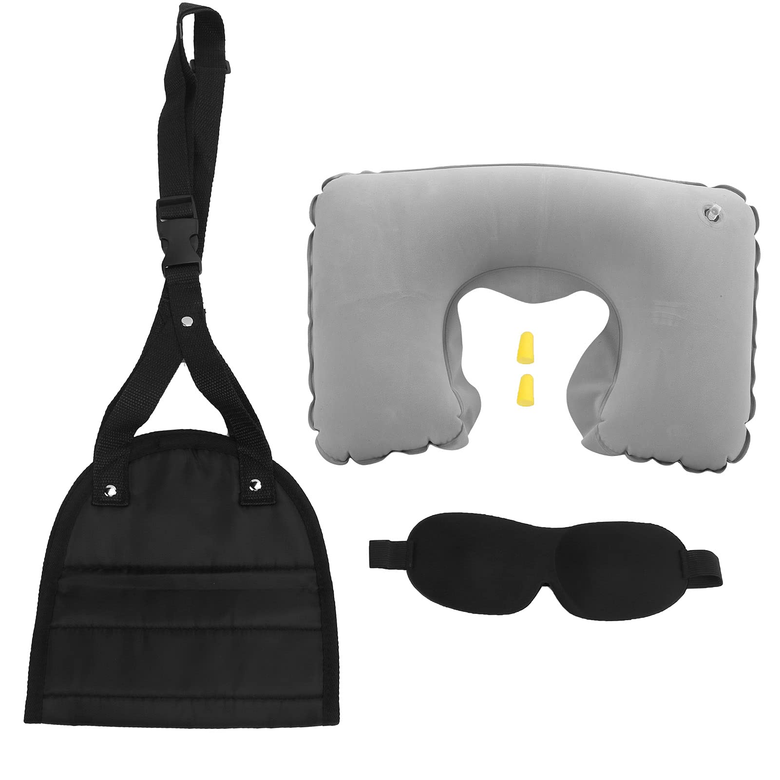 Voluxe Inflatable Travel Pillow Set - Comfortable Neck Support Pillow with Noise Reduction for Airplane, Car & Concert Use | Oxford Fabric for Better Sleep