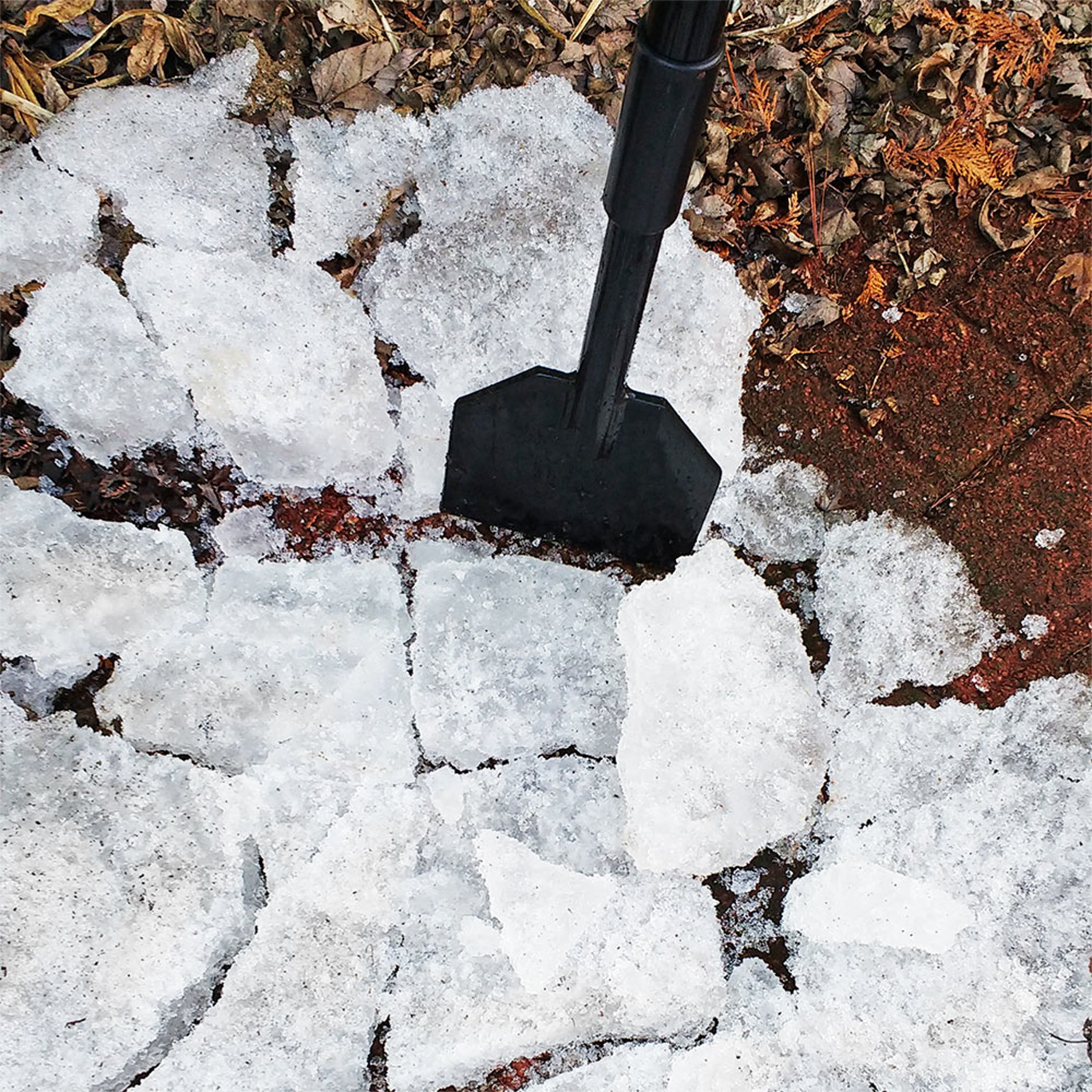 Heavy-Duty Steel Driveway Ice Scraper with Shock-Absorbing Handle & Extra Thick Blade - Perfect for Winter Snow Removal on Cars, Trucks, and Walkways