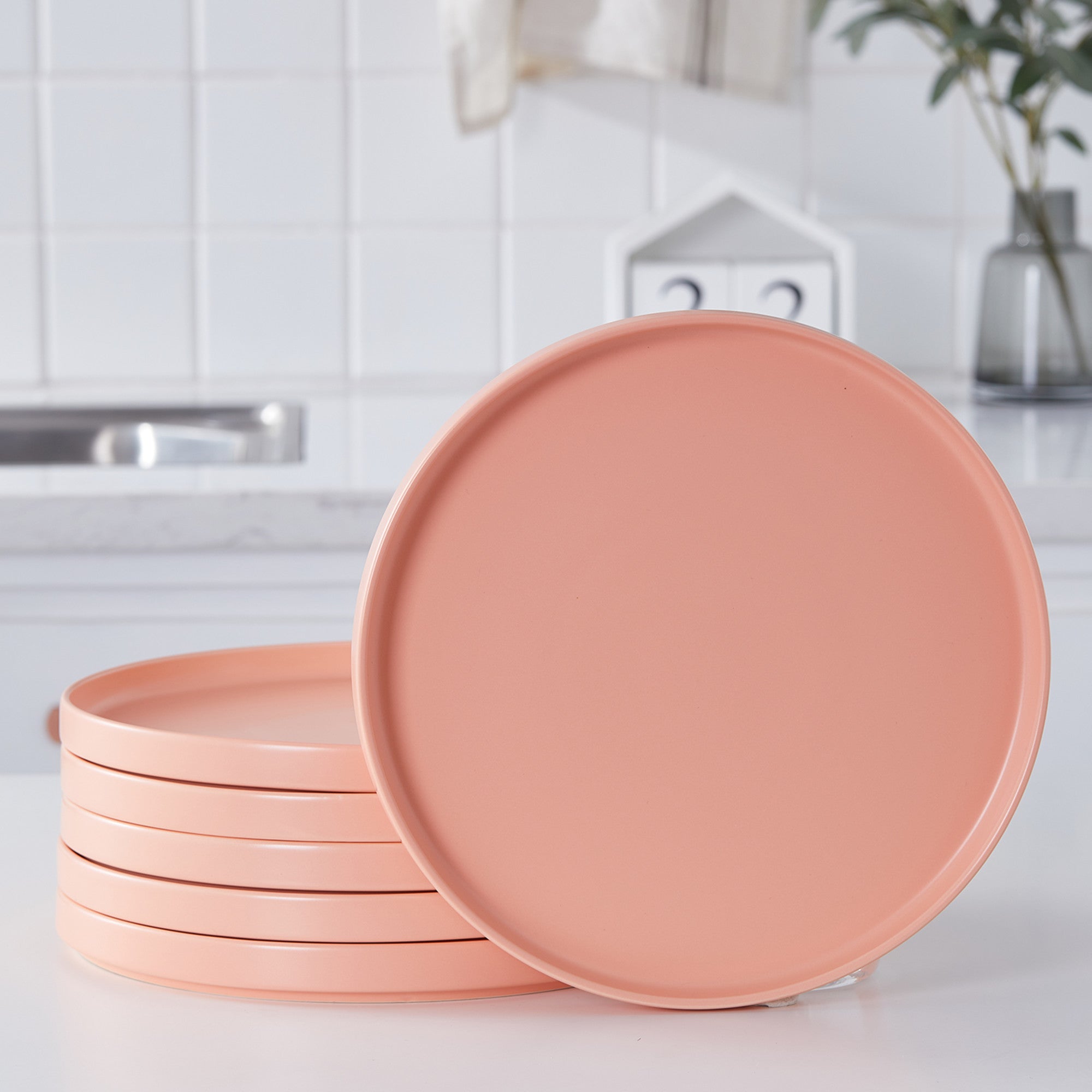 Stella Porcelain Salad Plate Set of 6 - Elegant Dinnerware for Entertaining, Holiday Meals & Special Occasions