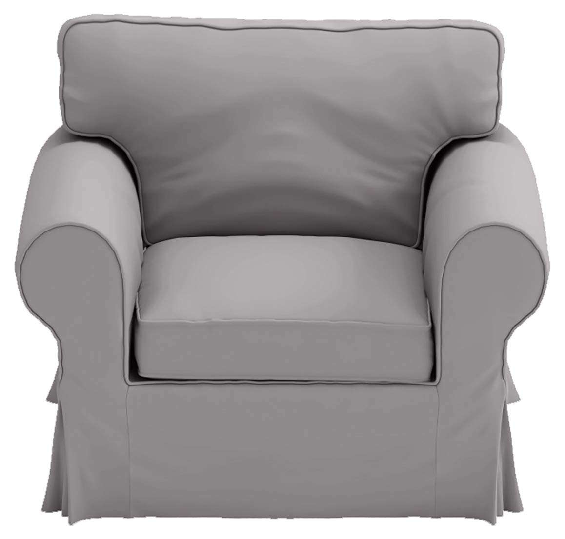 Dense Cotton Ektorp Chair Cover Replacement - Heavy Duty Gray Slipcover for IKEA Ektorp Armchair | Perfect for Living Room, Bedroom & Home Decor