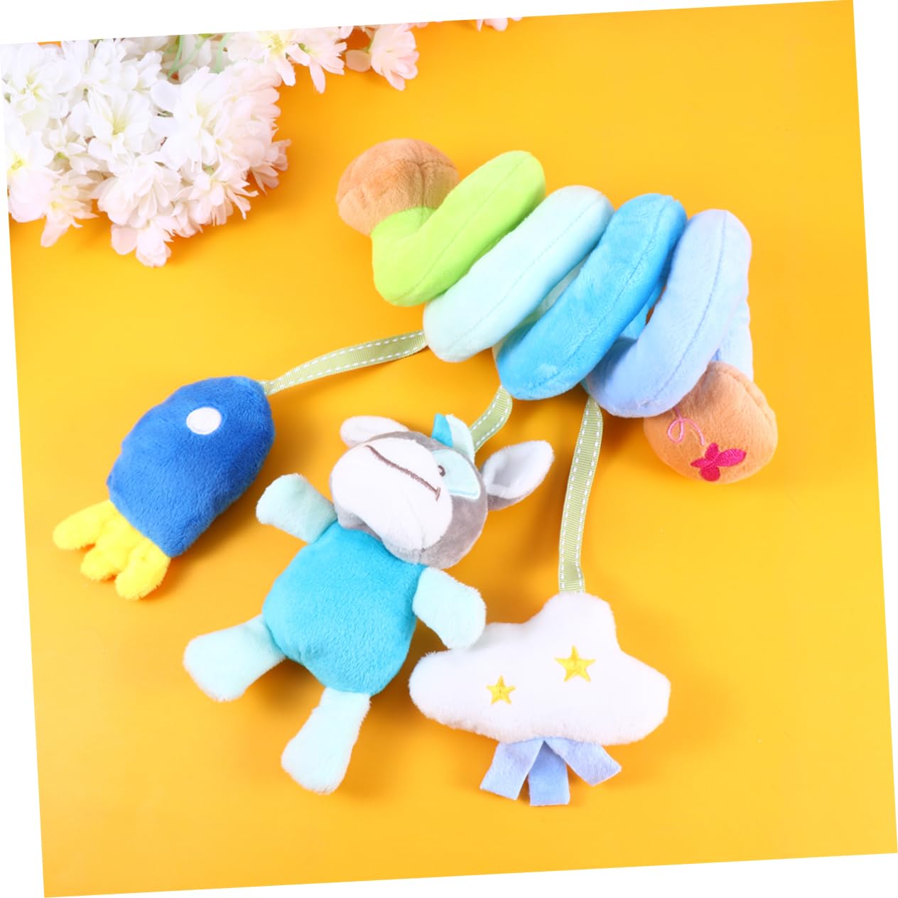 Parliky 1pc Baby Car Seat Toy with Ringing Bell & Glow Light - Fun & Interactive Infant Toy for Boys & Girls - Perfect for Road Trips & Long Car Rides