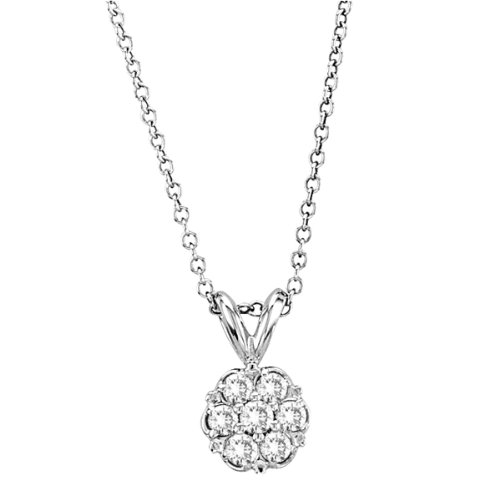 Elegant Diamond Flower Pendant Necklace for Women - 14K Gold Plated Rose Gold/White Gold - Perfect Gift for Valentine's Day, Anniversary & Special Occasions