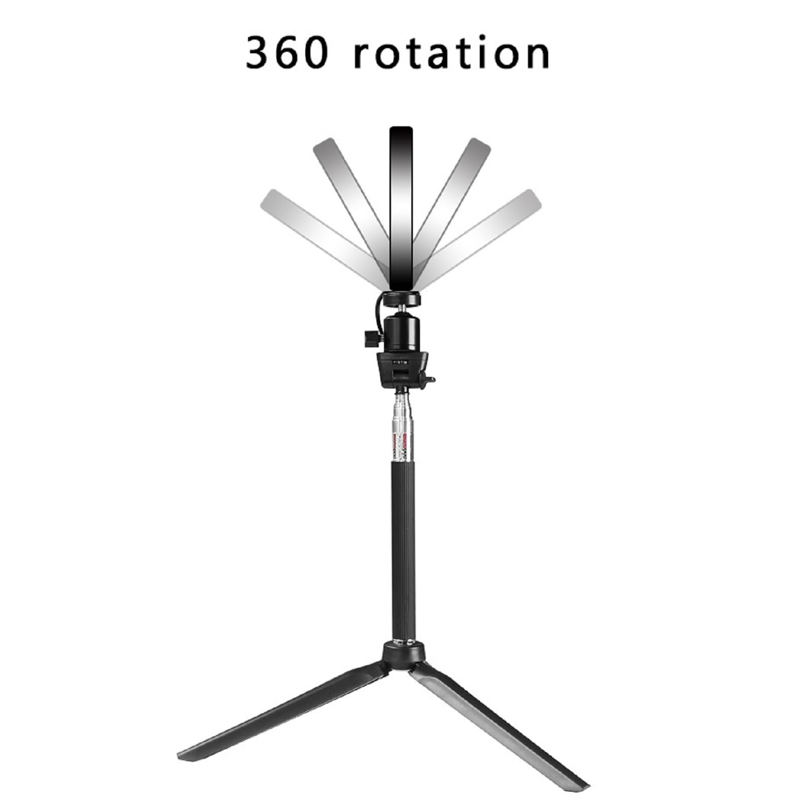 DAUZ 3-in-1 LED Ring Light with Adjustable Color Temperature, USB Powered Foldable Tripod & Selfie Stick - Perfect for Photography, Video Shooting, Vlogging, YouTube Live Streaming and TikTok Content Creation