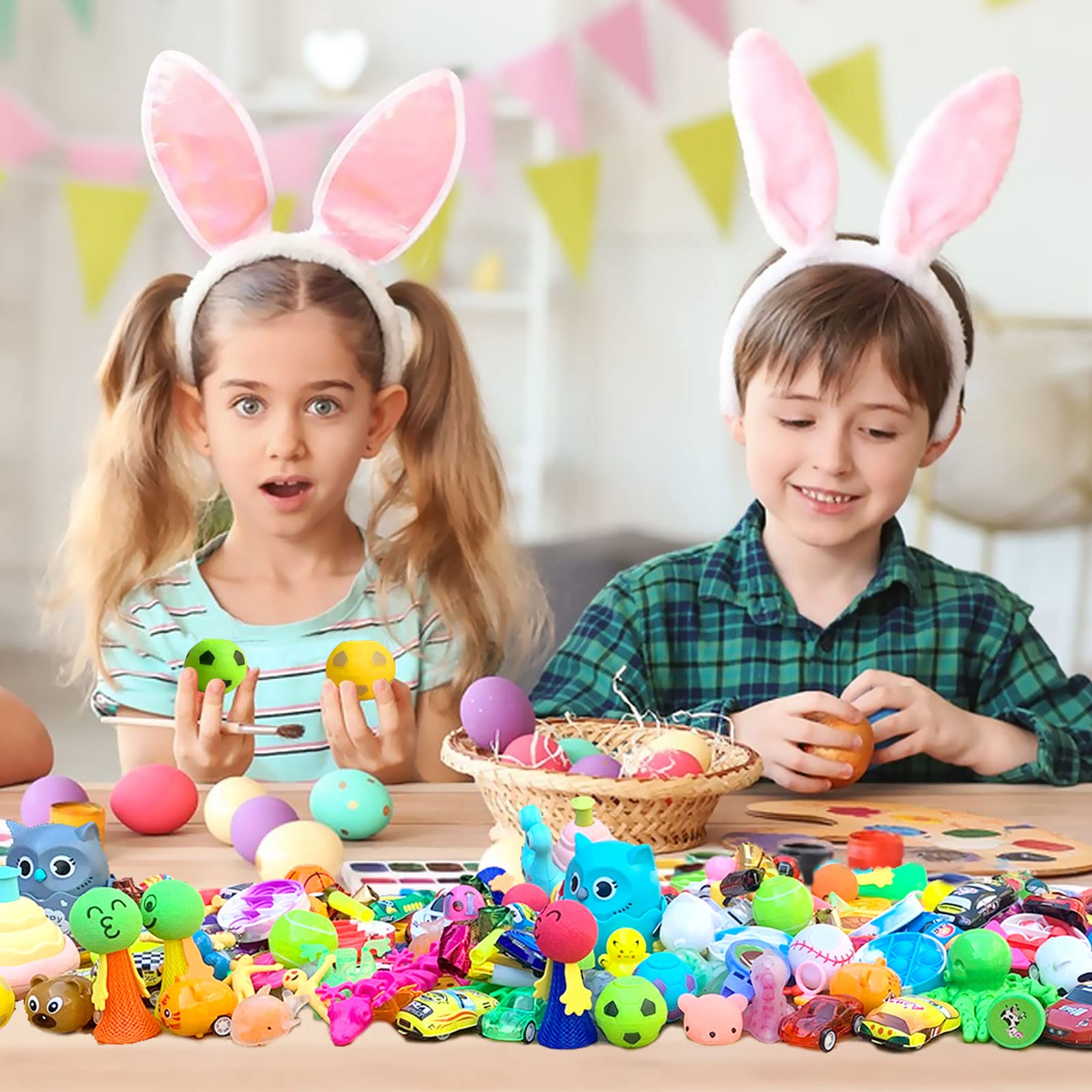 64 Pcs Easter Small Toys Bulk - Party Favors for Kids, Easter Basket Stuffers, Pinata Fillers, Classroom Treasure Box Prizes | Perfect for Easter Egg Hunts, Birthday Goodie Bags & Student Reward Gifts