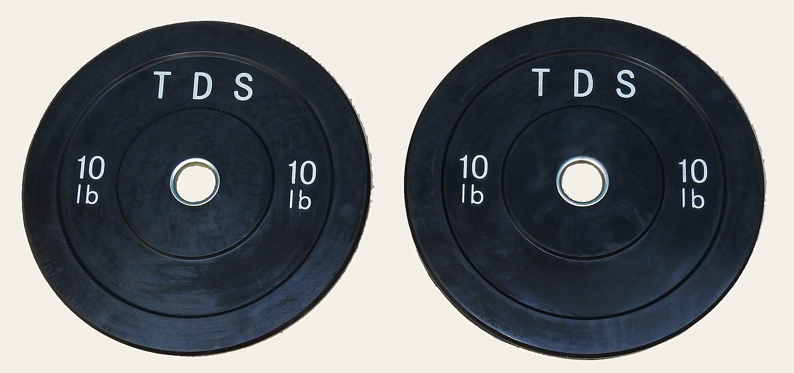 Premium Virgin Pure Rubber Bumper Plates (2) - 10 lbs Each (20 lbs Total) No Steel Plates - Ideal for CrossFit, Weightlifting & Home Gym Workouts - Perfect for Olympic Lifting, Strength Training & Functional Fitness