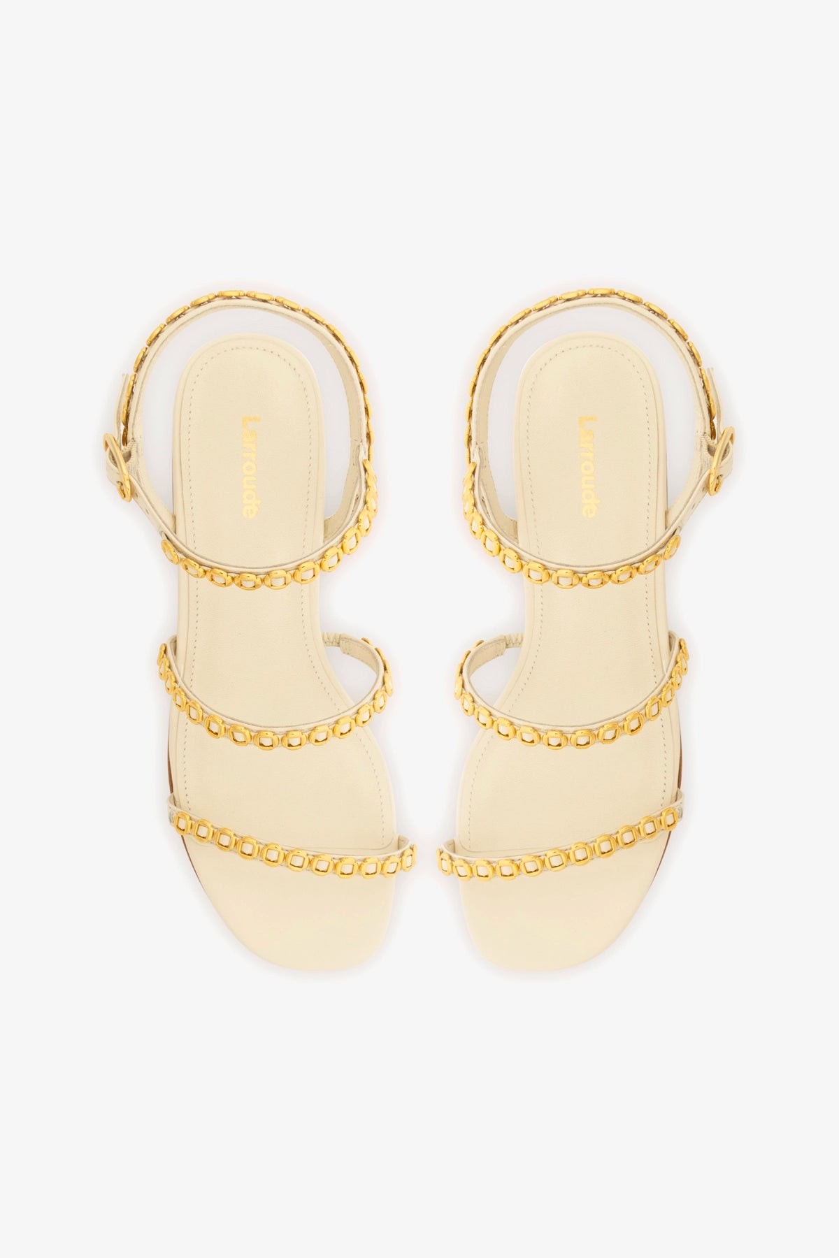 Milanina Women's Flat Sandal in Genuine Ivory Leather - Comfortable Summer Casual Shoes for Beach, Vacation & Everyday Wear