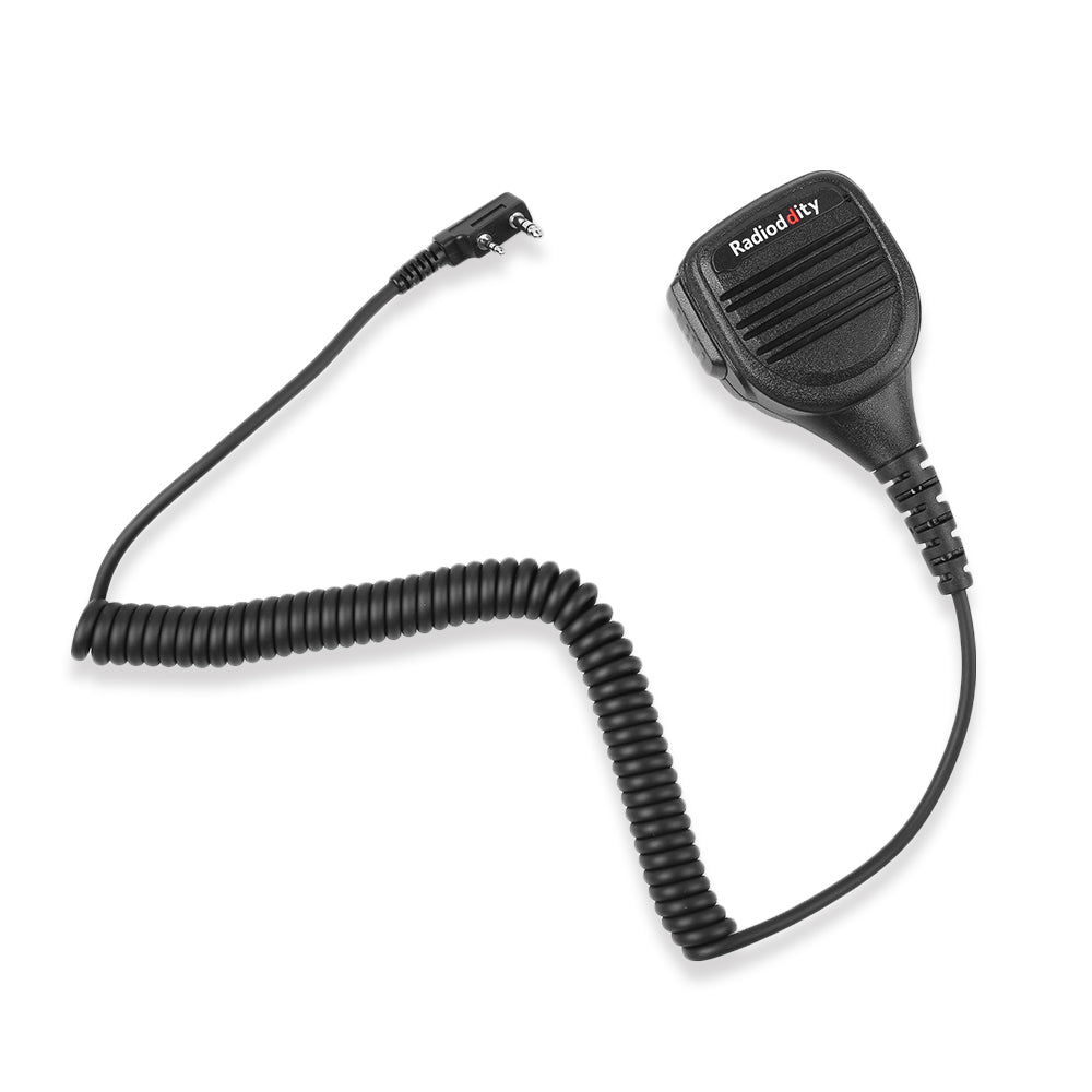Waterproof Shoulder Speaker Mic for Radioddity Baofeng TYT Radios | K Plug Connector | Durable Outdoor Communication for Hiking, Construction & Emergency Use