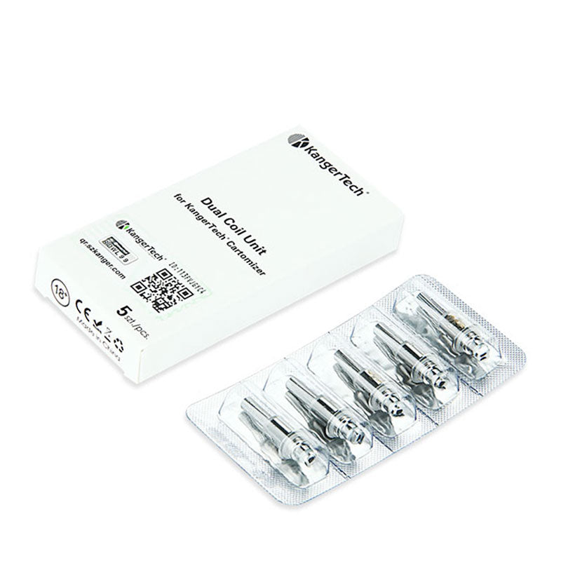 Kanger Protank 3 Replacement Dual Coil - 5 Pack of Atomizer Coils for Enhanced Vaping Performance | Compatible with KangerTech Tanks & E-Cigarettes