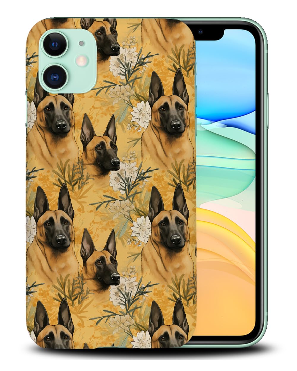Durable Polycarbonate Phone Case for Apple iPhone 11 - Cute Malinois Puppy Dog Canine Pattern | Shockproof & Scratch-Resistant Protection | Perfect for Dog Lovers & Pet Owners