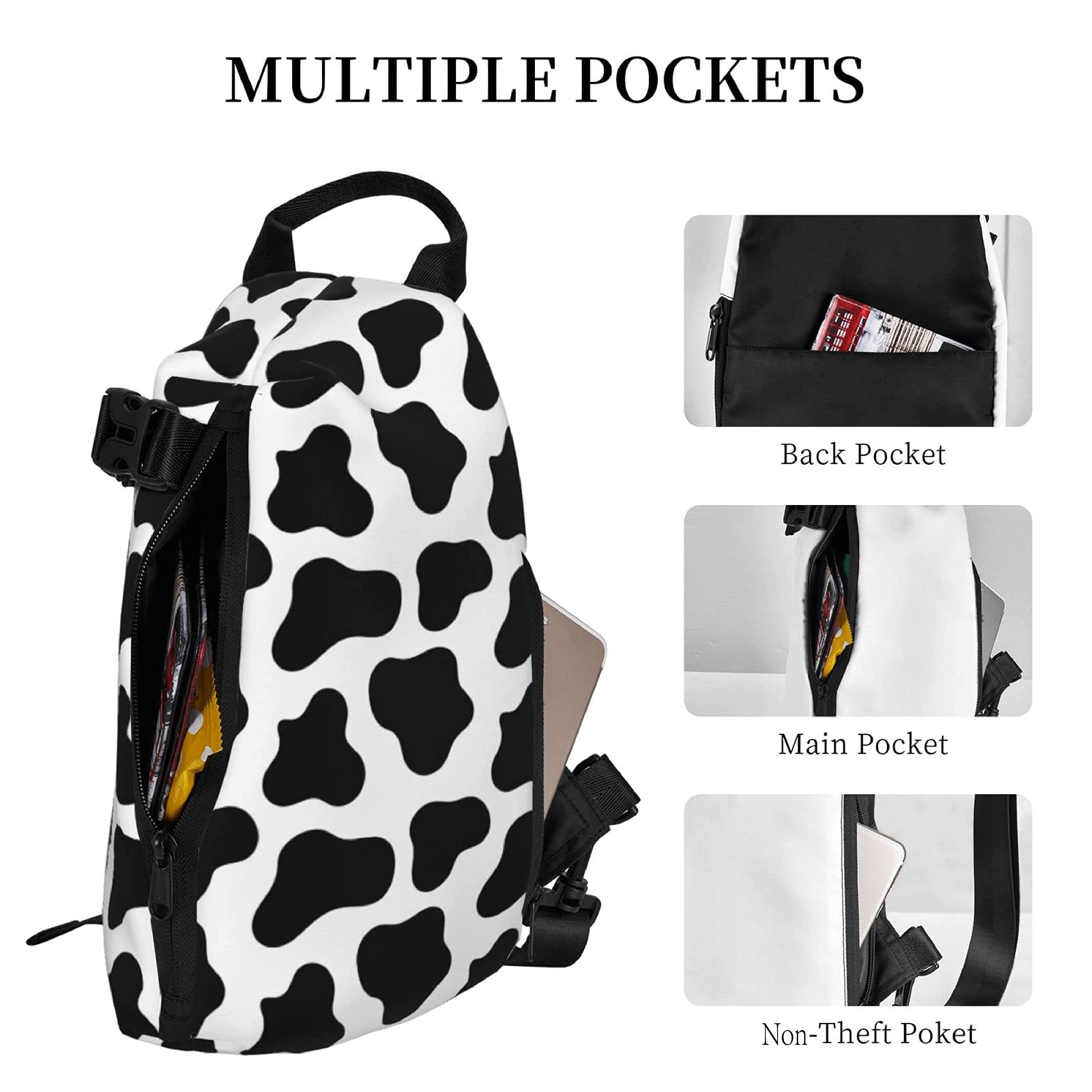 Bassyil Sling Bag - Lightweight Crossbody Bag for Men & Women, Small Chest Shoulder Bag for Travel, Hiking, Gym & Daily Use - Perfect Daypack for Work, School & Outdoor Activities