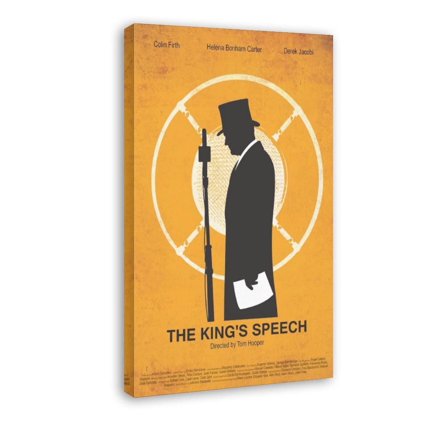 The King's Speech Movie Poster Canvas Wall Art - 24x36 Inch (60x90cm) Framed Print for Living Room Decor, Home Theater & Office Display