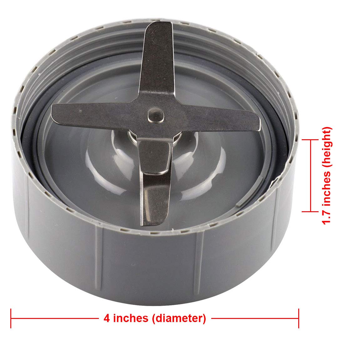 NutriBullet NB-101 Replacement Extractor Blades & Flat Milling Blades Combo - 600W & 900W Compatible - Perfect for Smoothies, Nut Butters & Food Prep
