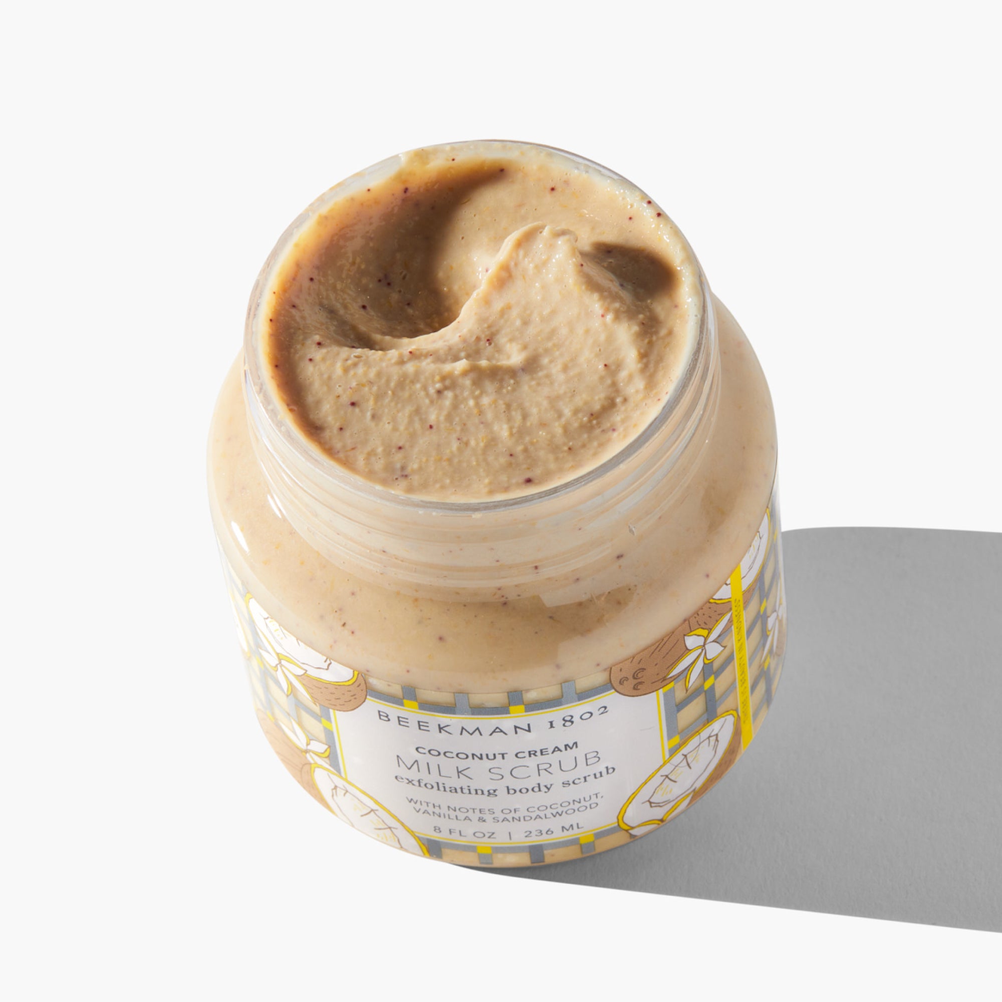 Organic Coconut Cream & Goat Milk Body Scrub with Oatmeal - Exfoliating & Moisturizing Skin Polish for Dry, Sensitive Skin - Perfect for Spa Day & Self-Care Routine