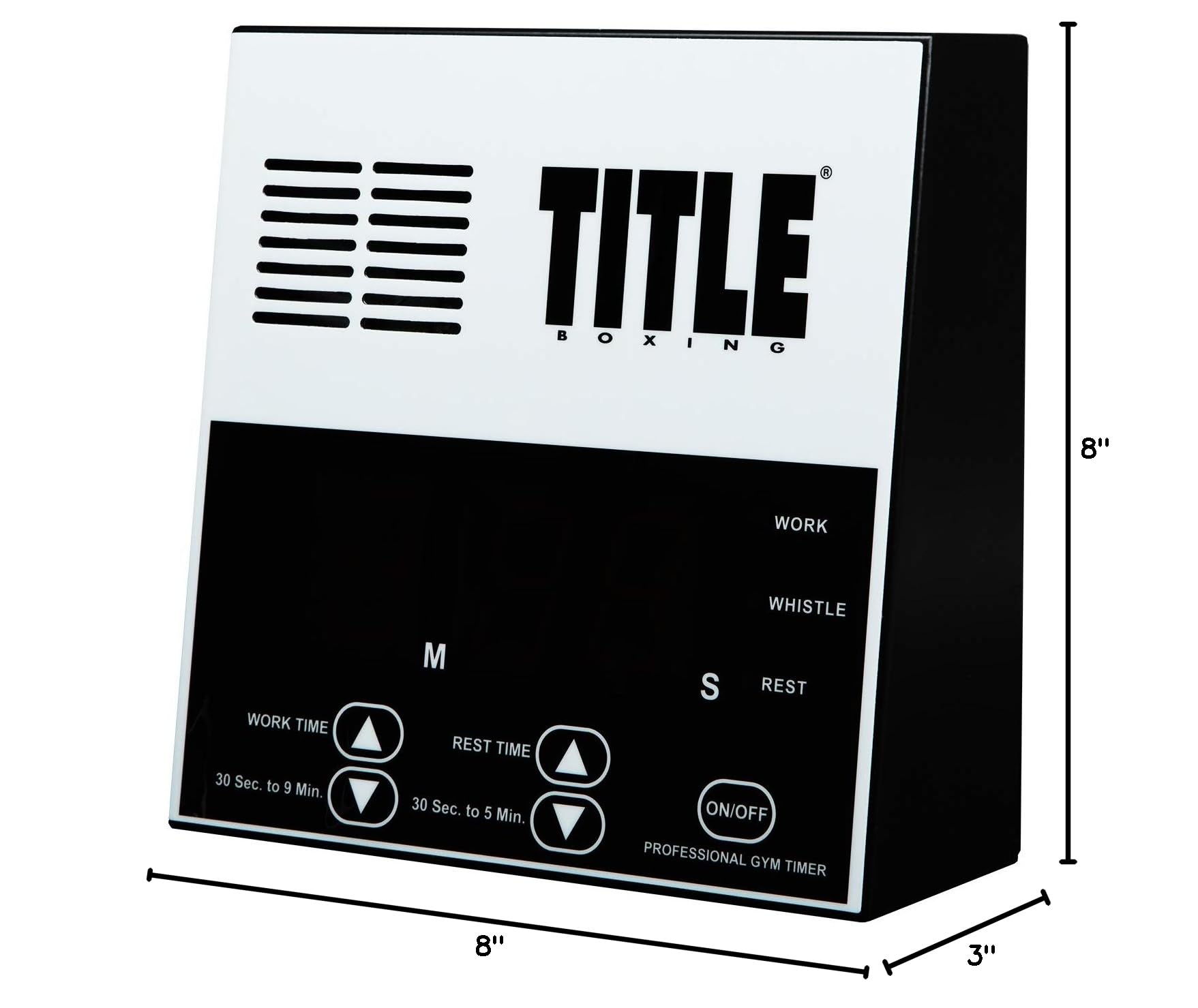 Title Pro Digital Gym Timer - Countdown Stopwatch for Workouts, HIIT, CrossFit & Training - LCD Display with Loud Alarm & Magnetic Back