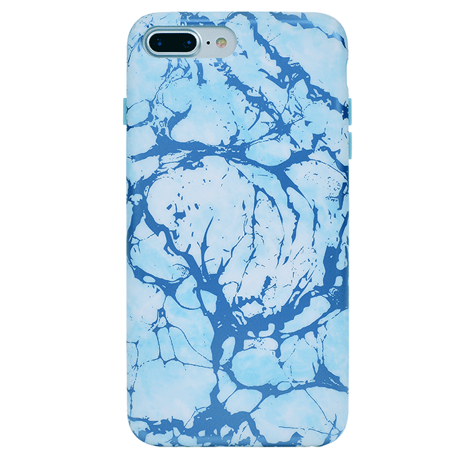 Premium Ocean Blue Chrome Marble iPhone Case - Shatterproof Protective Cover with Slim Fit Design | Perfect for Everyday Use, Travel & Fashion Accessory