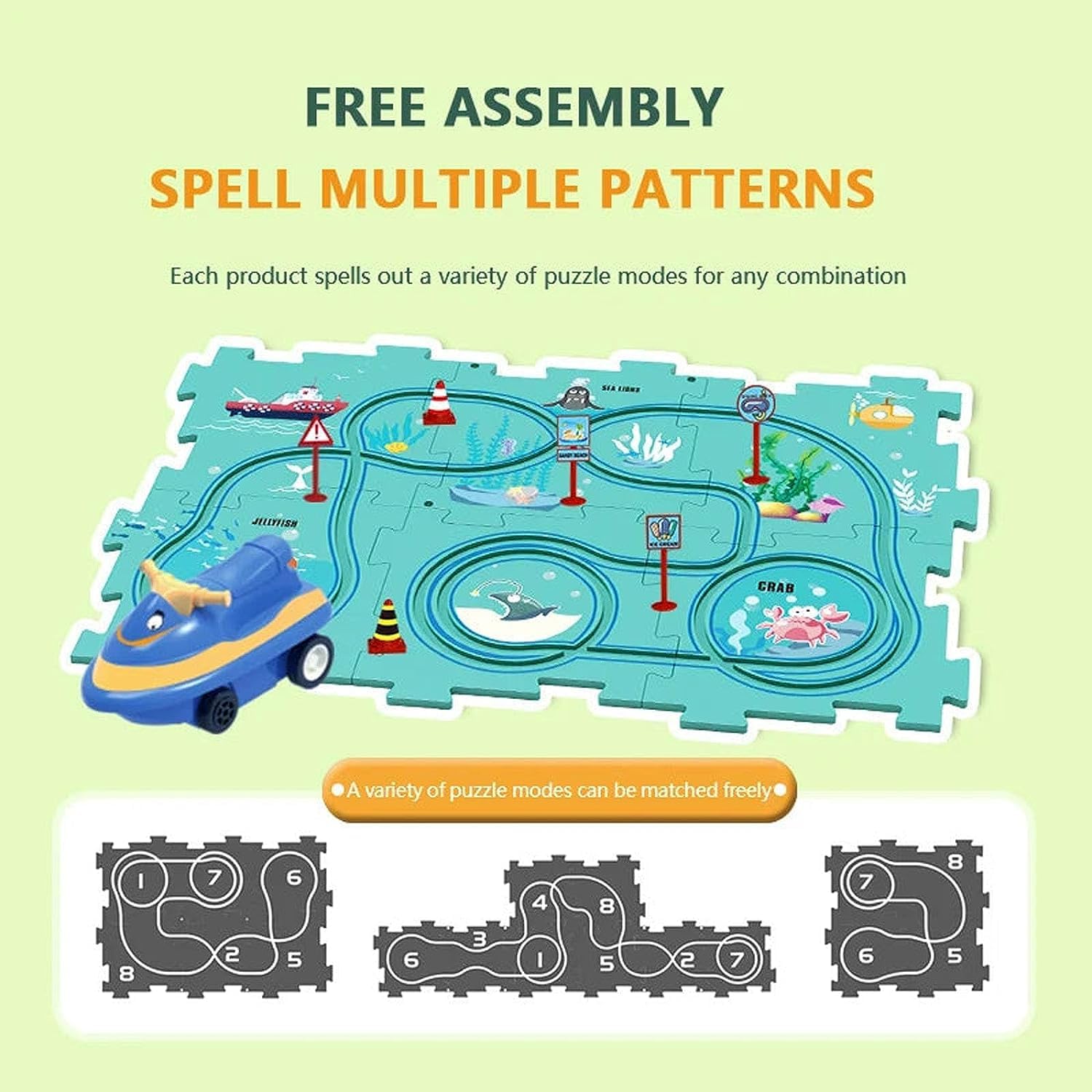 2023 Upgraded DIY Electric Trolley Toy Set - 5PCS Dinosaur-Themed Battery-Operated Puzzle Track with Vehicles & Railcar Building Board - STEM Learning Toys for Kids Ages 3+ - Perfect for Birthday Gifts, Preschool Playtime & Interactive Family Activities
