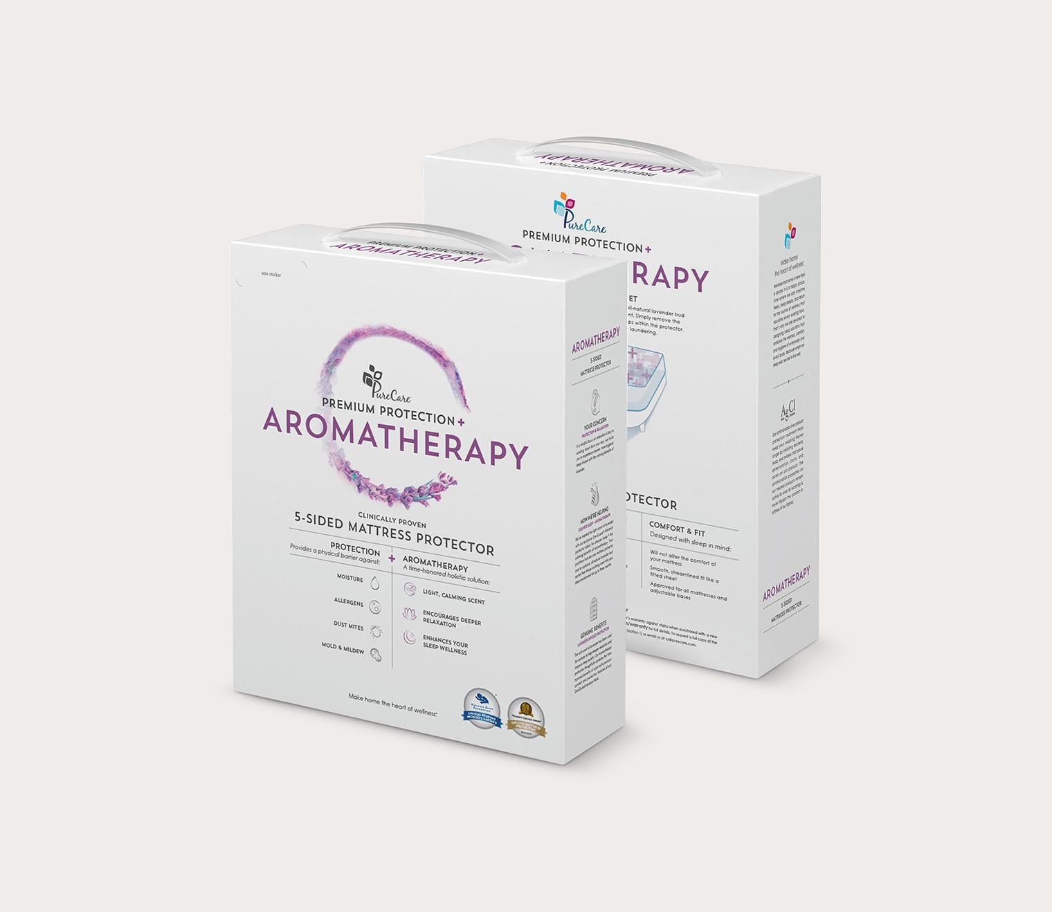 PureCare Aromatherapy 5-Sided Mattress Pad - Cooling & Hypoallergenic Queen Size for Better Sleep - Perfect for Bedrooms, Guest Rooms & Dorm Rooms