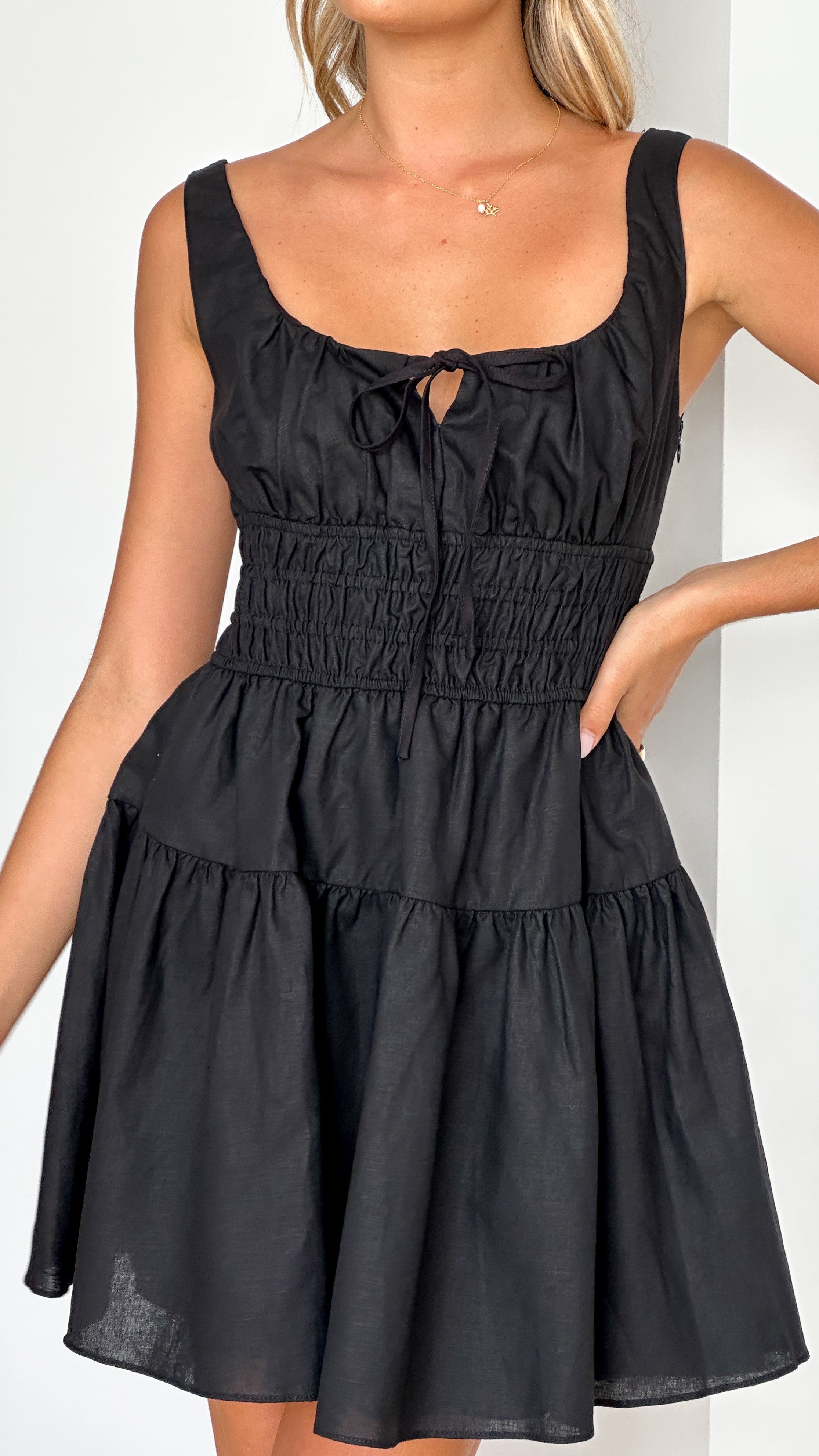 Abrina Mini Dress for Women - Sexy Black Bodycon Party Dress for Night Out, Club, Date Night