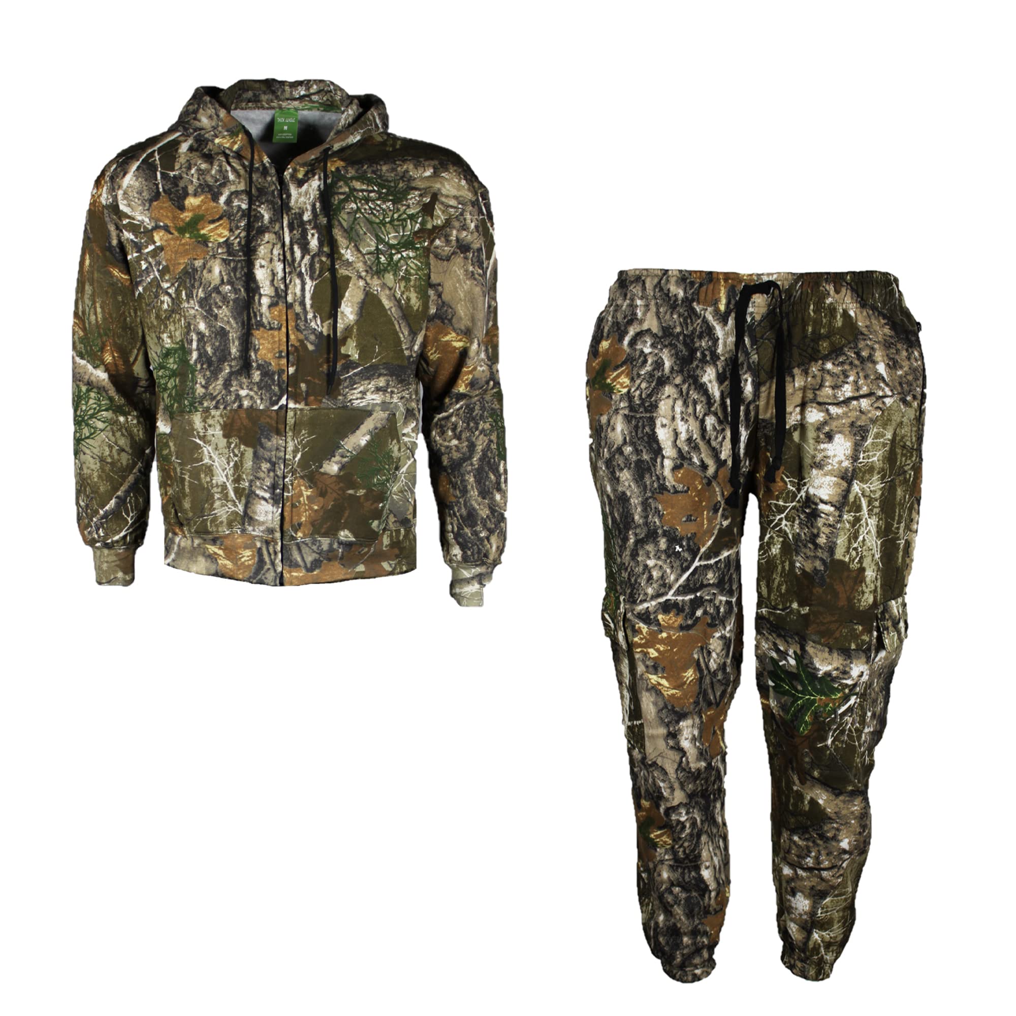 VR2 Denim Men's Big & Tall Camouflage Tracksuit Set - Zip Up Hoodie & Cuffed Joggers for Casual Wear, Gym & Outdoor Activities | Comfortable & Stylish Camo Outfit