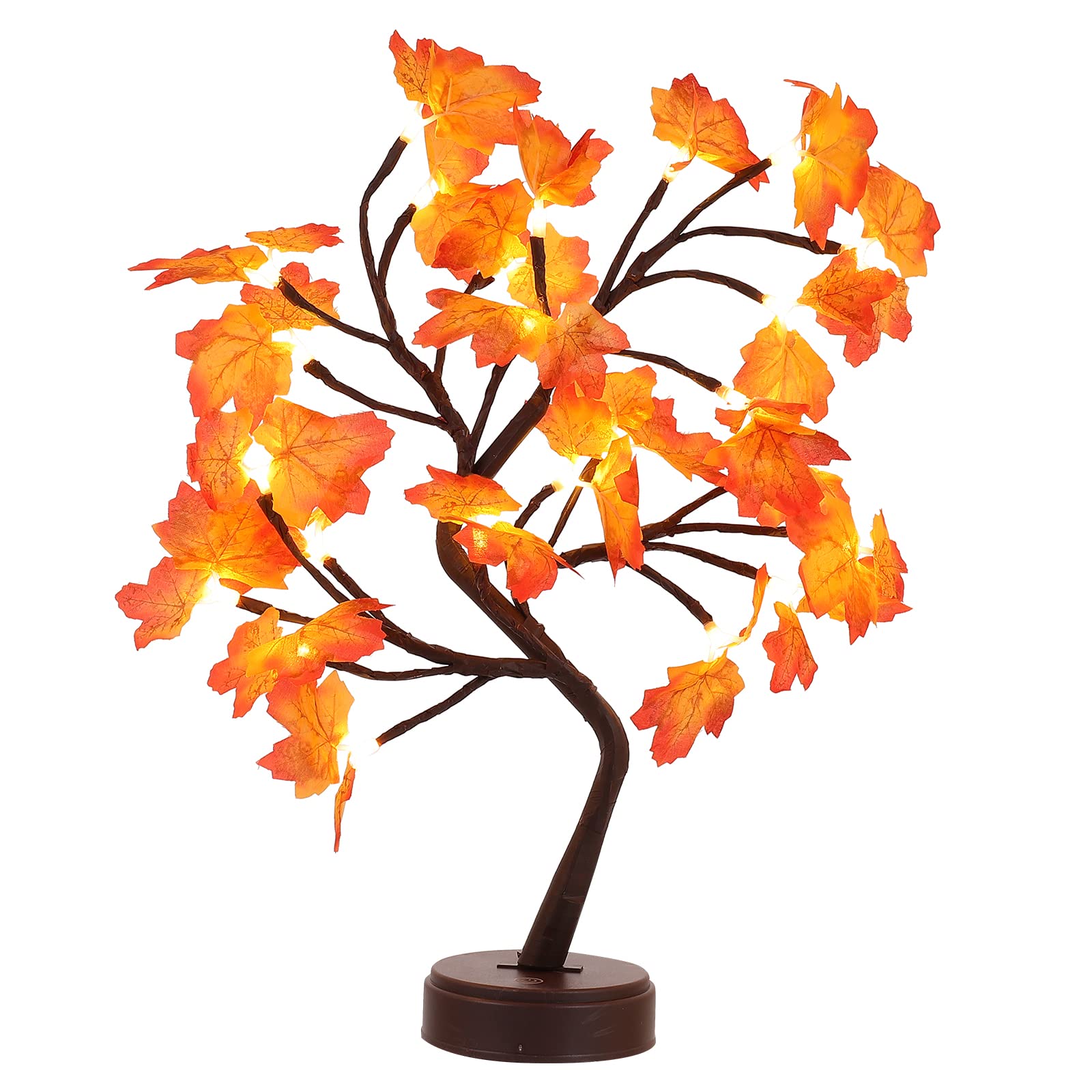 BESPORTBLE Realistic LED Maple Tree Lamp - 1PC Lifelike Maple Leaf Night Light for Home Decor, Thanksgiving & Holiday Lighting - Perfect for Living Room, Bedroom, and Seasonal Decoration