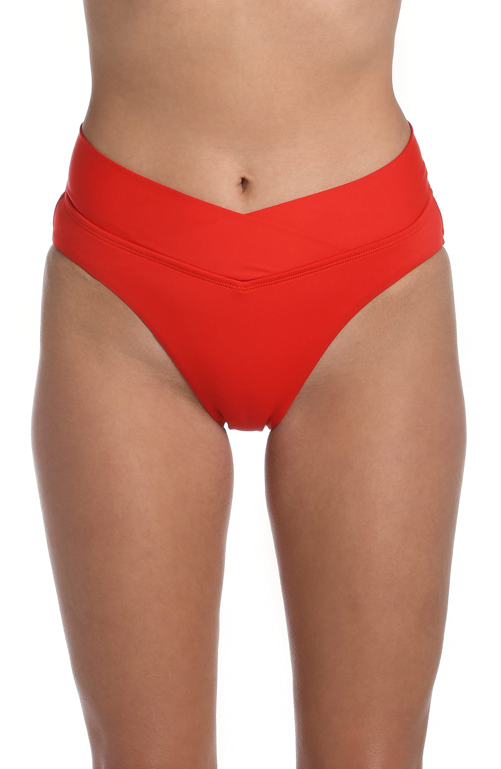 High Waist Bikini Bottoms for Women - Sexy Cross Over Swimwear Bottom - Perfect for Beach, Pool Party & Vacation