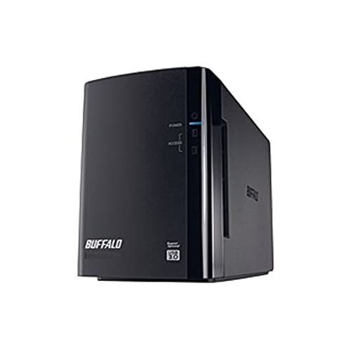 BUFFALO DriveStation Duo 8TB USB 3.0 External Hard Drive - 2-Bay RAID Storage (HD-WH8TU3R1) with Backup Software - Perfect for PC/Mac Data Backup, Media Storage & Home Office Use (Renewed)