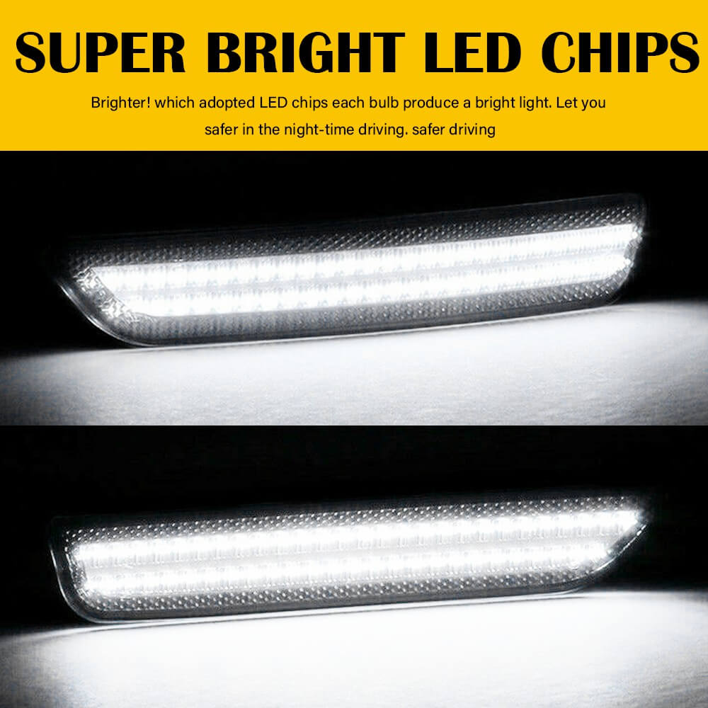 10-14 Ford Mustang Smoke Lens LED Side Marker Lights - Front & Rear for Enhanced Visibility & Style | Perfect for Night Driving & Custom Car Upgrades