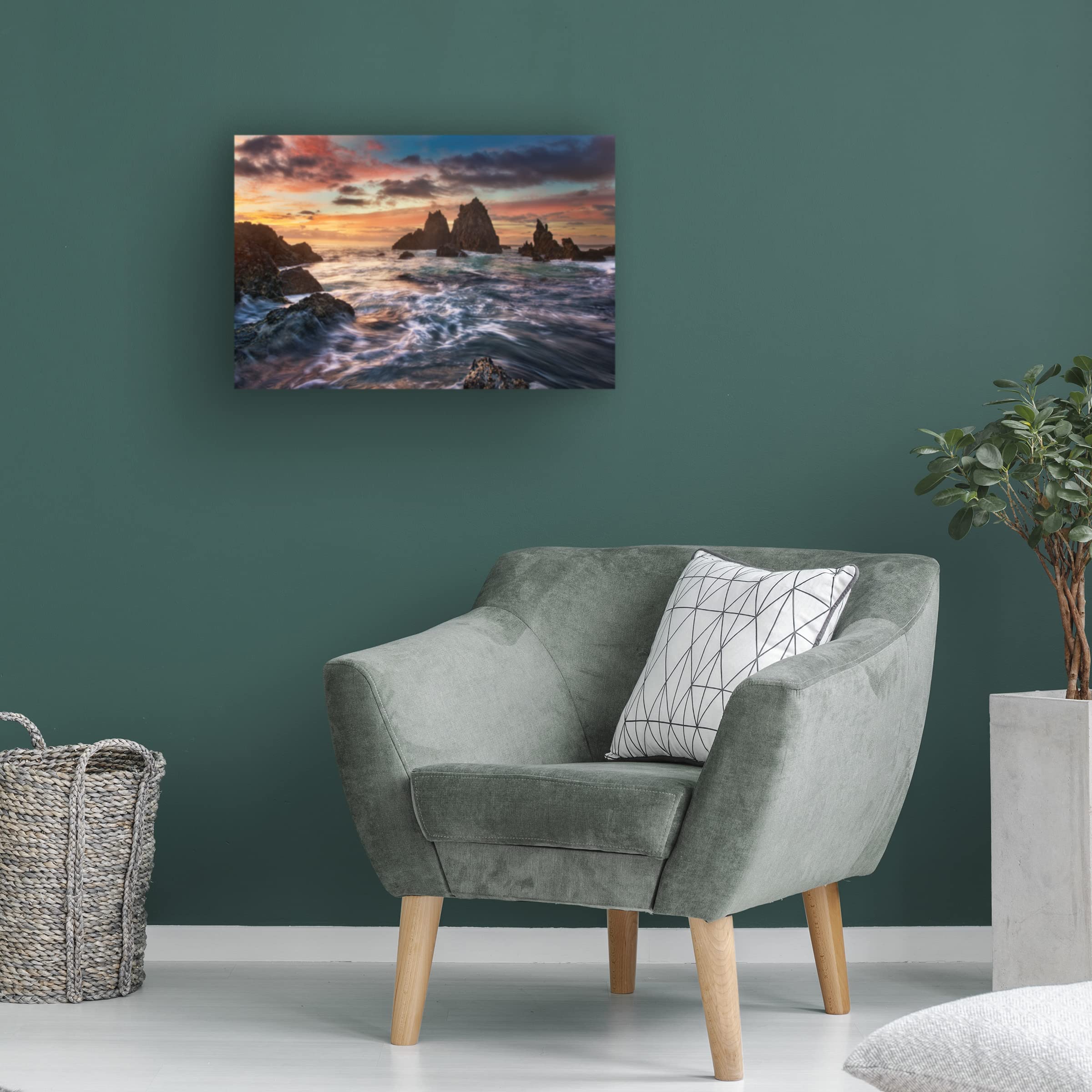 Trademark Fine Art 'Dance With Light' Canvas Wall Art by Yan Zhang - Modern Abstract Painting for Living Room, Bedroom & Office Decor