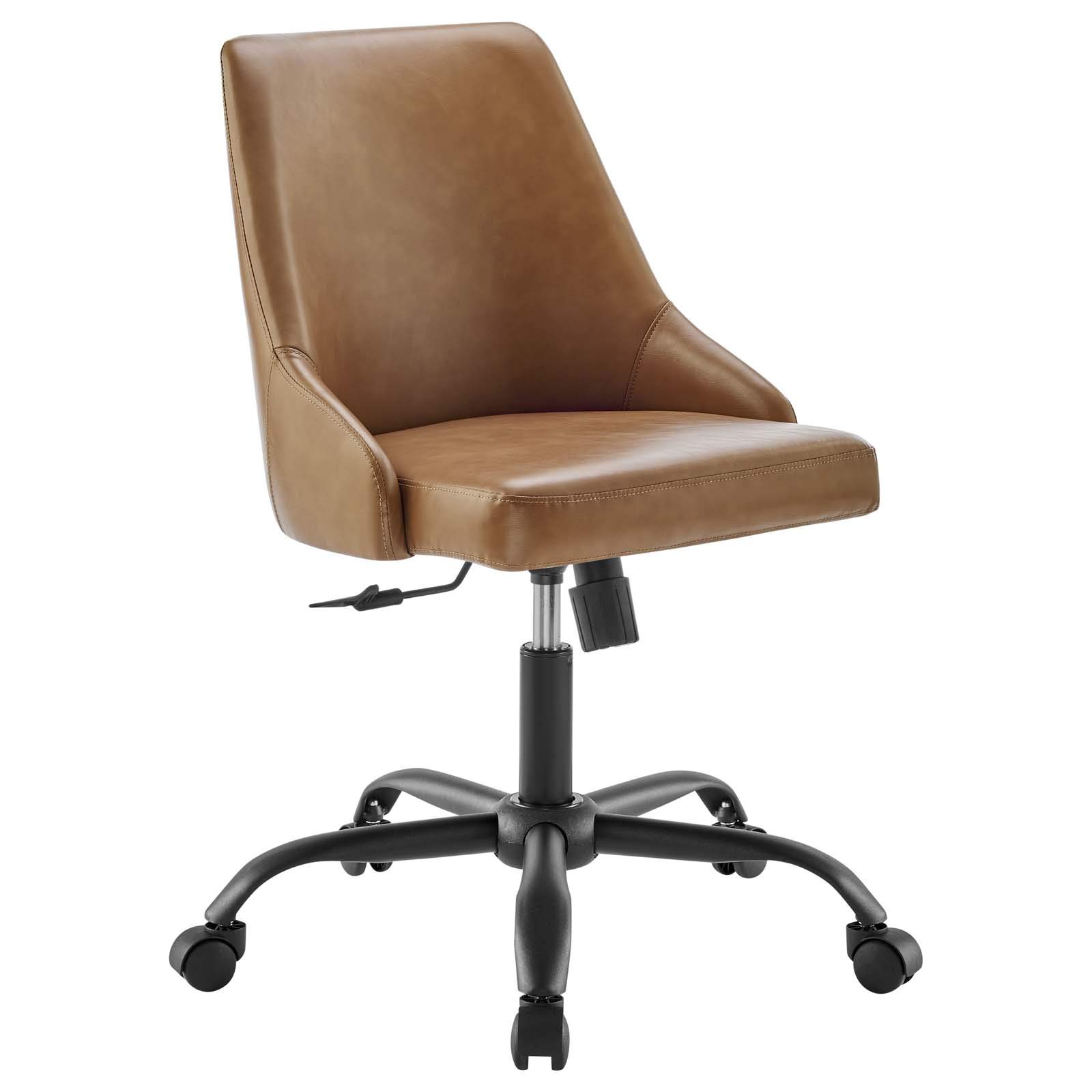 Modway Designate Modern Office Chairs - Black & Tan Ergonomic Desk Chair for Home & Office Use