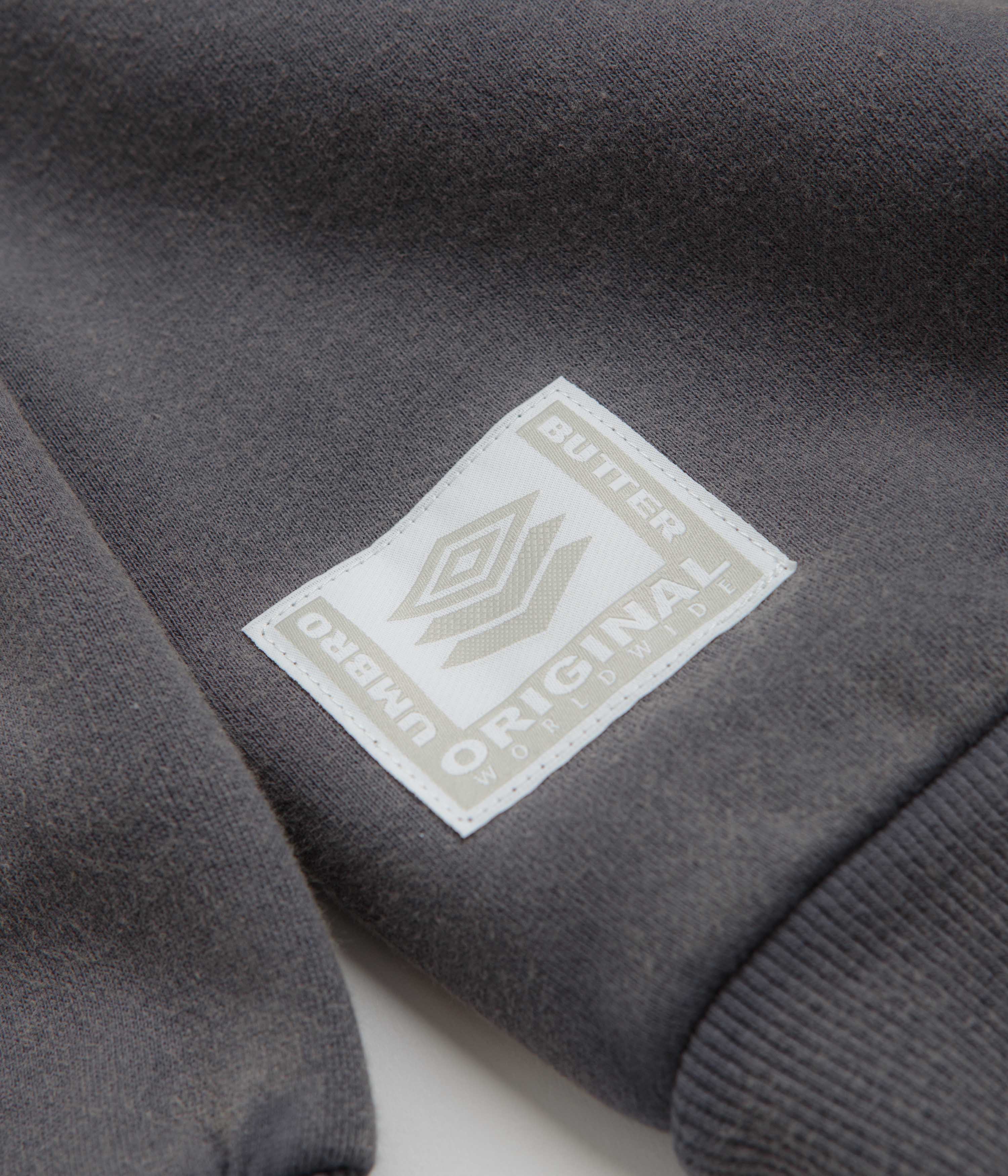 Butter Goods x Umbro Diamond Logo Crewneck Sweatshirt - Washed Slate | Men's Casual Streetwear Pullover | Perfect for Urban Fashion & Everyday Wear