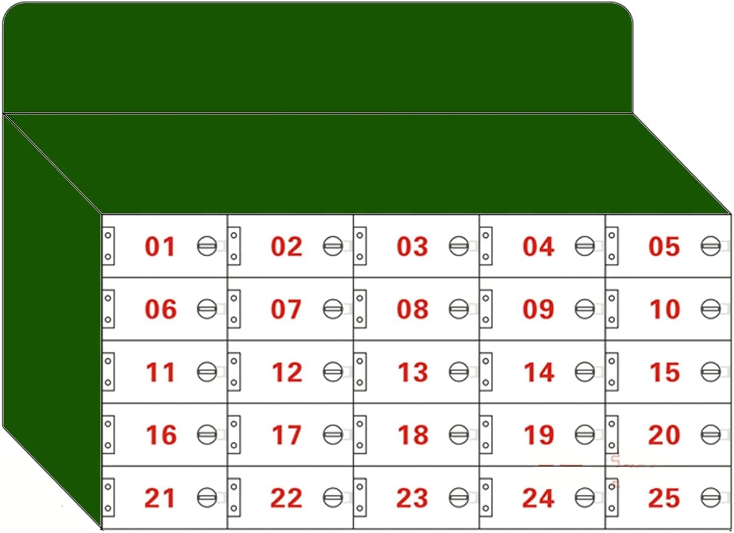 **9-Slot & 25-Slot Green Cell Phone Locker - Classroom Phone Storage Cabinet & Organizer for Students - Perfect for Schools, Offices & Study Areas**