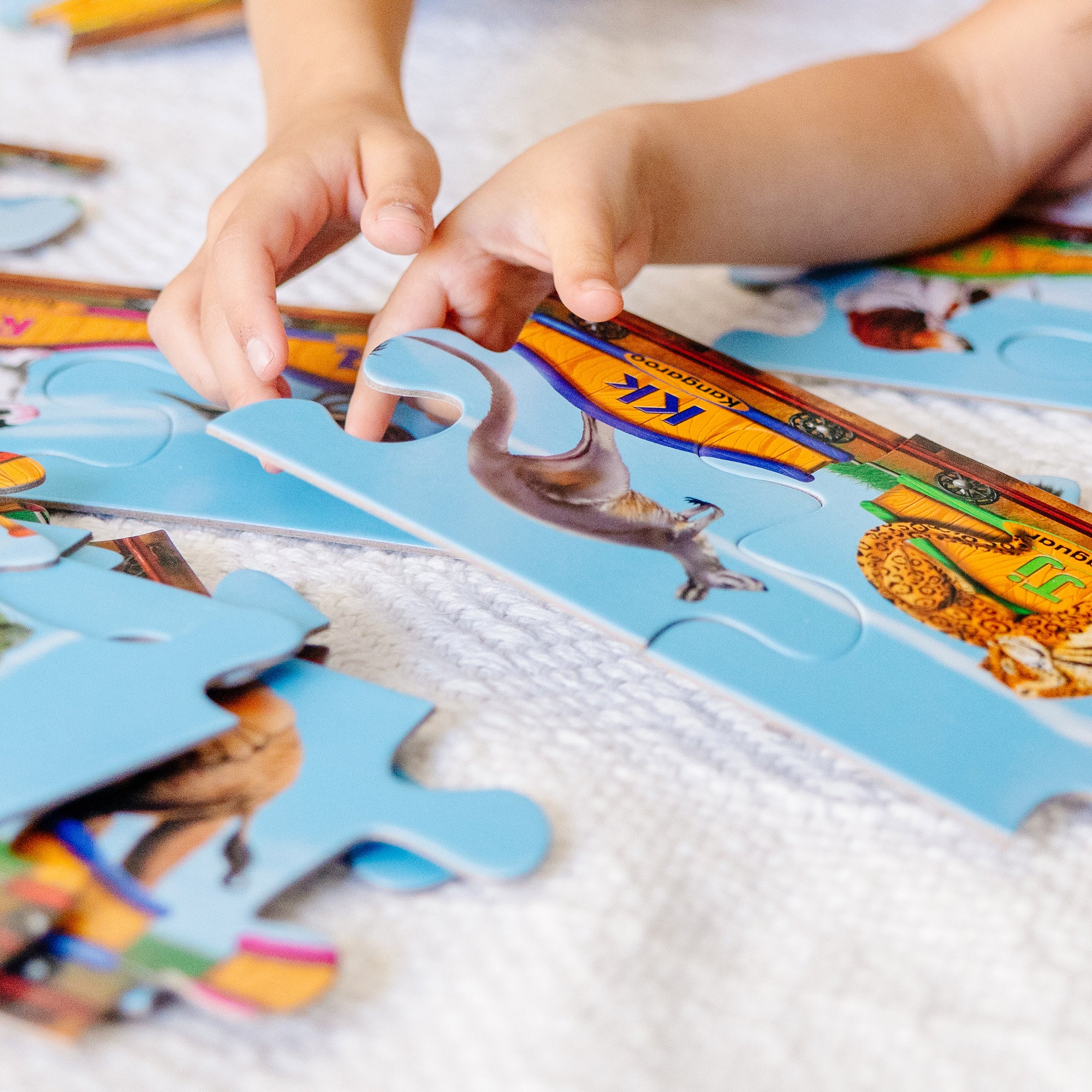 Alphabet Train Floor Puzzle - 28 Piece Educational Toy for Kids | ABC Learning, Toddler Playroom & Preschool Classroom Activities