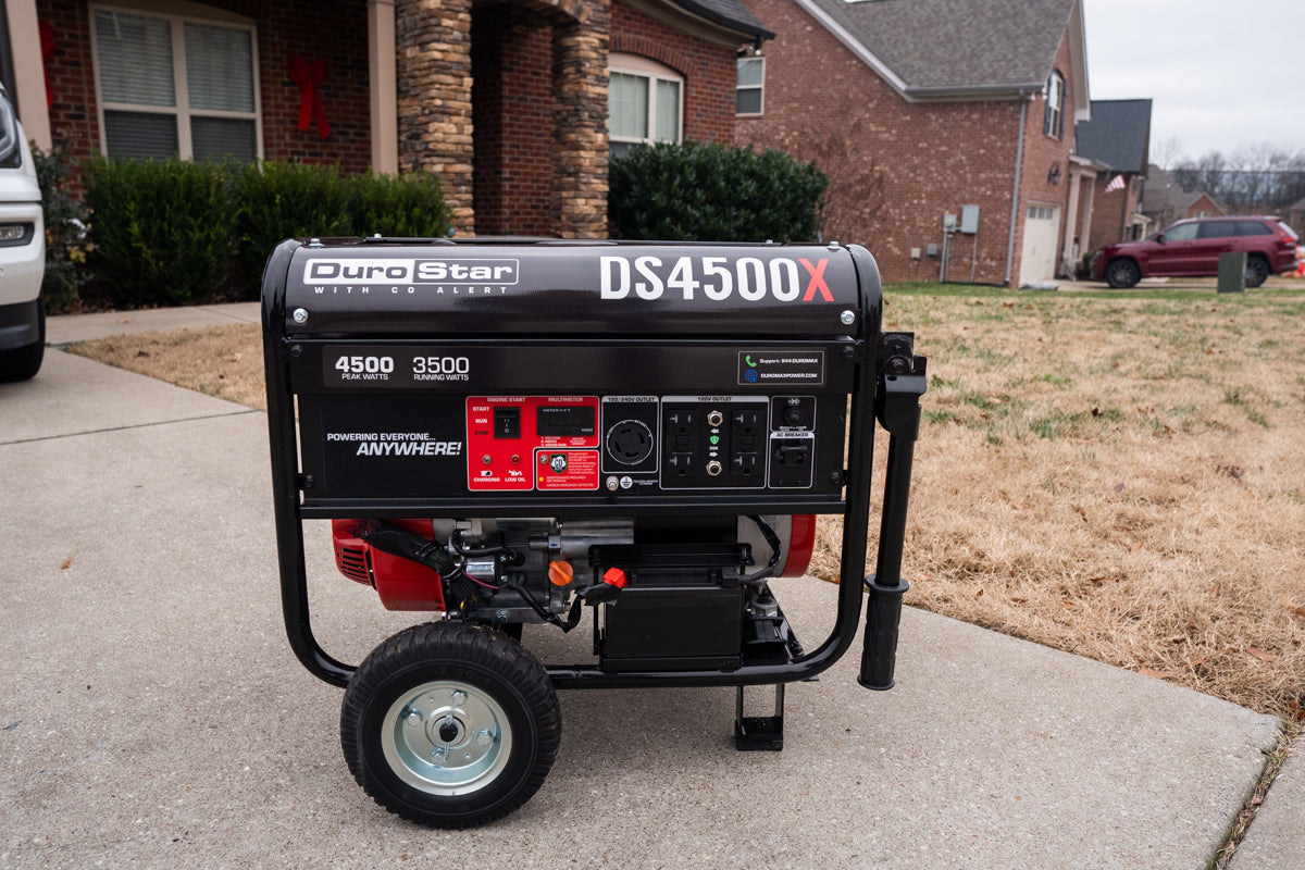 4,500 Watt Portable Gasoline Generator with CO Alert - Reliable Backup Power for Home, Camping & Emergency Use