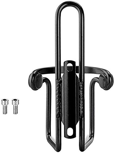 WAN QIN Bike Water Bottle Holder - Lightweight Adjustable Aluminum Alloy Water Bottle Cage for Road Mountain Bikes | Cycling Accessories for Outdoor Sports & Commuting (Black)