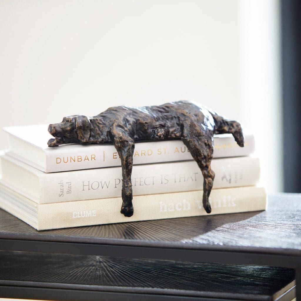 Bronze Lazy Dog Sculpture - Handcrafted Home Decor Statue by Cyan Design 06234 | Perfect for Living Room, Garden & Office Decoration