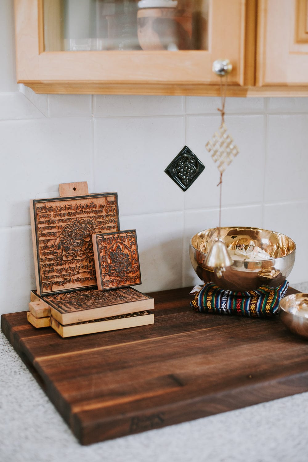 Hand Carved Himalayan Wood Printing Blocks for Fabric & Paper - Eco-Friendly DIY Stamps for Crafts, Scrapbooking & Home Decor