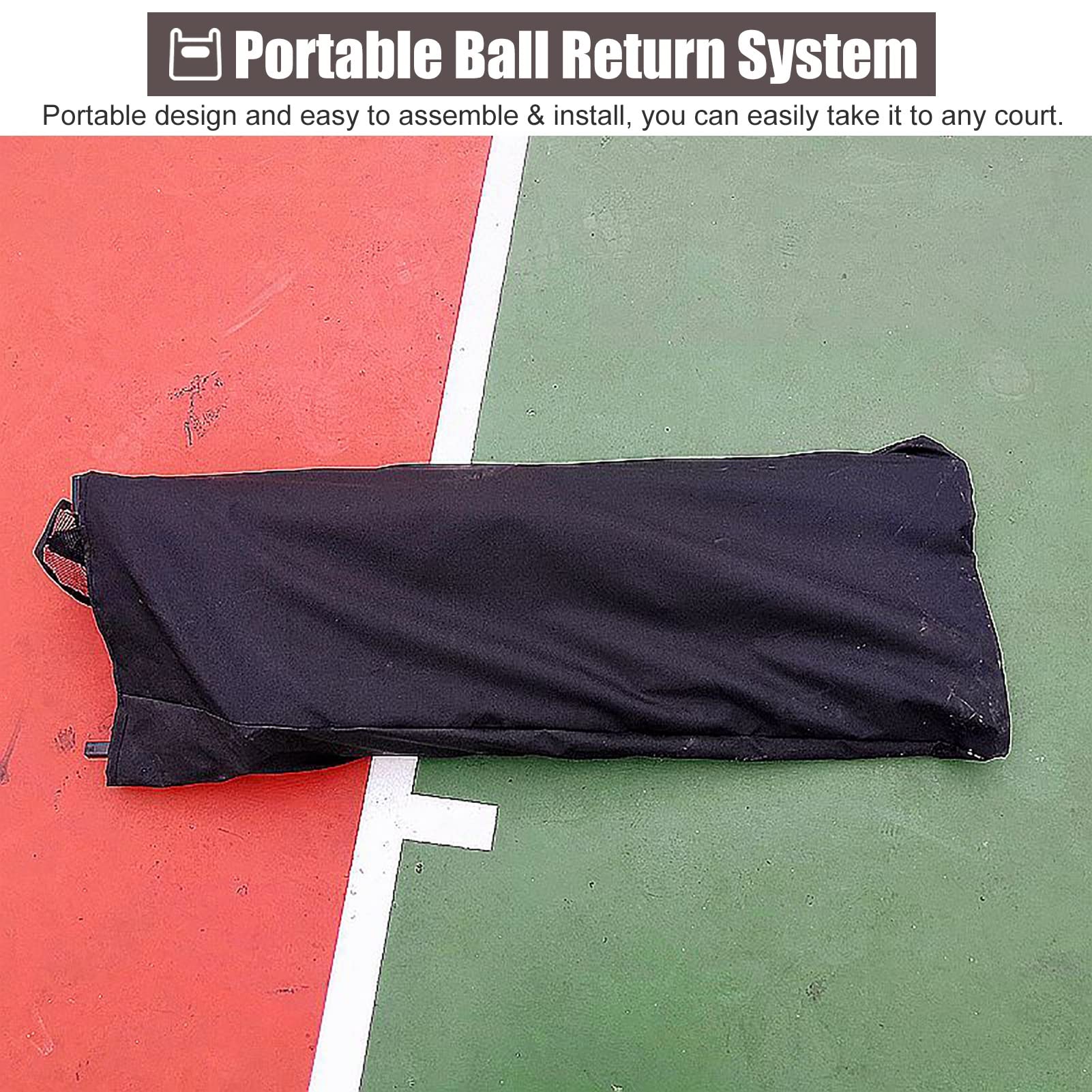 Metal Basketball Return Attachment for Hoop - Adjustable Shot Returner Net System with Rebounder for Training | Perfect for Driveway, Backyard & Gym Practice Sessions