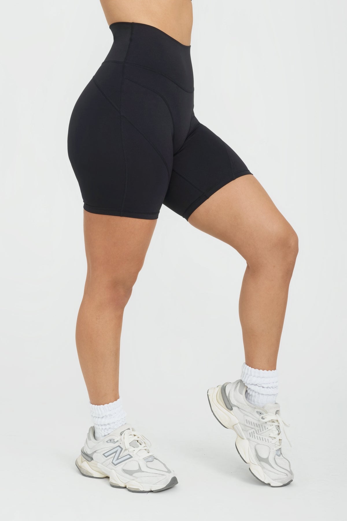 Billi Contour Biker Shorts - High Waisted Black Cycling Shorts for Women | Perfect for Workouts, Yoga & Casual Wear