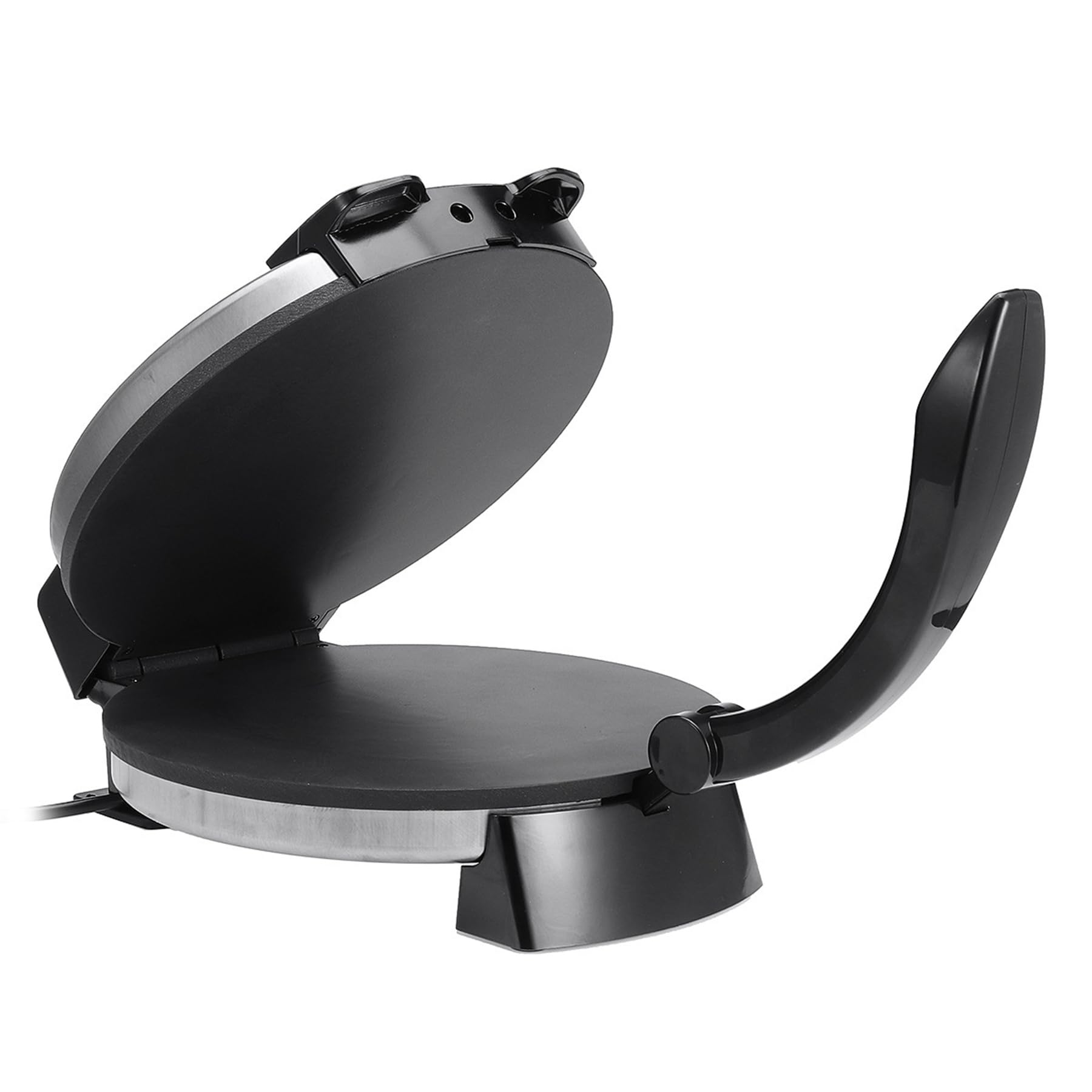 Electric Roti Maker - 10 Inch Non-Stick Automatic Tortilla Press with Removable Handle for Chapati, Roti & Flatbread - Perfect for Home Cooking, Restaurants & Meal Prep (Black)
