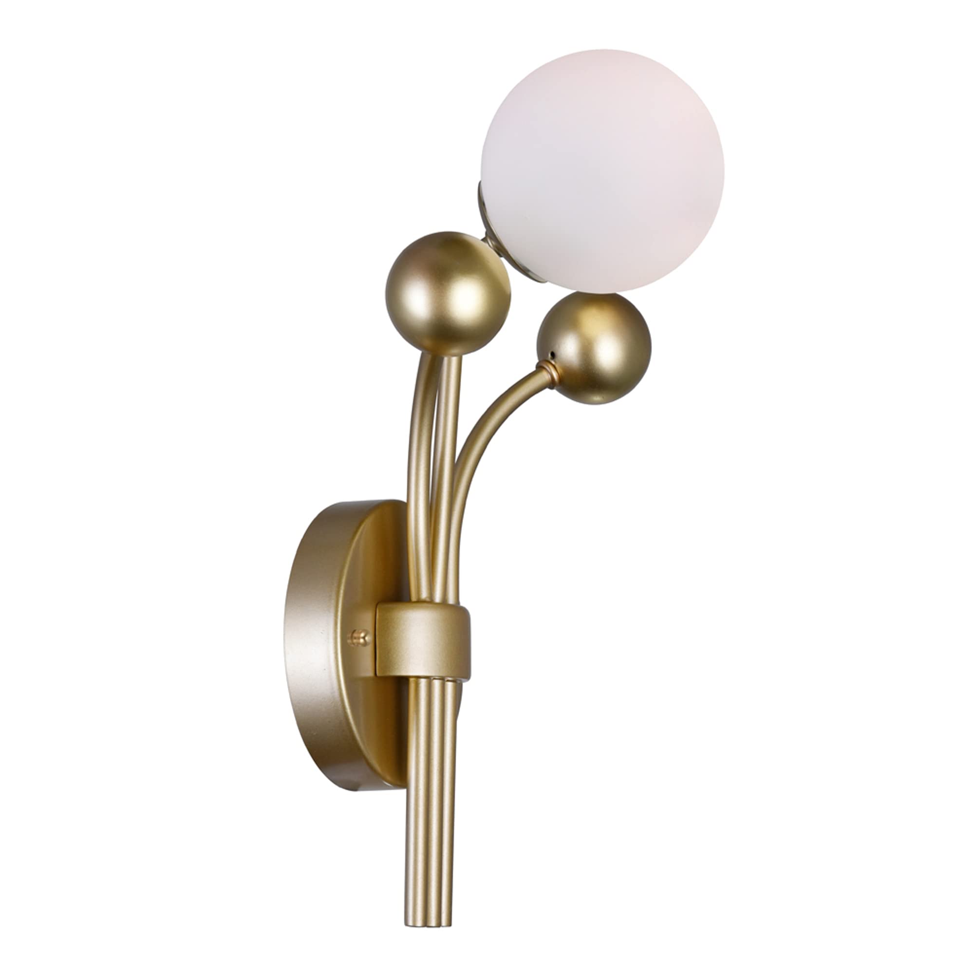 CWI Lighting Element 1 Light Wall Sconce with Sun Gold Finish - Modern Indoor/Outdoor Wall Light for Bedroom, Hallway, Porch & Patio Decor
