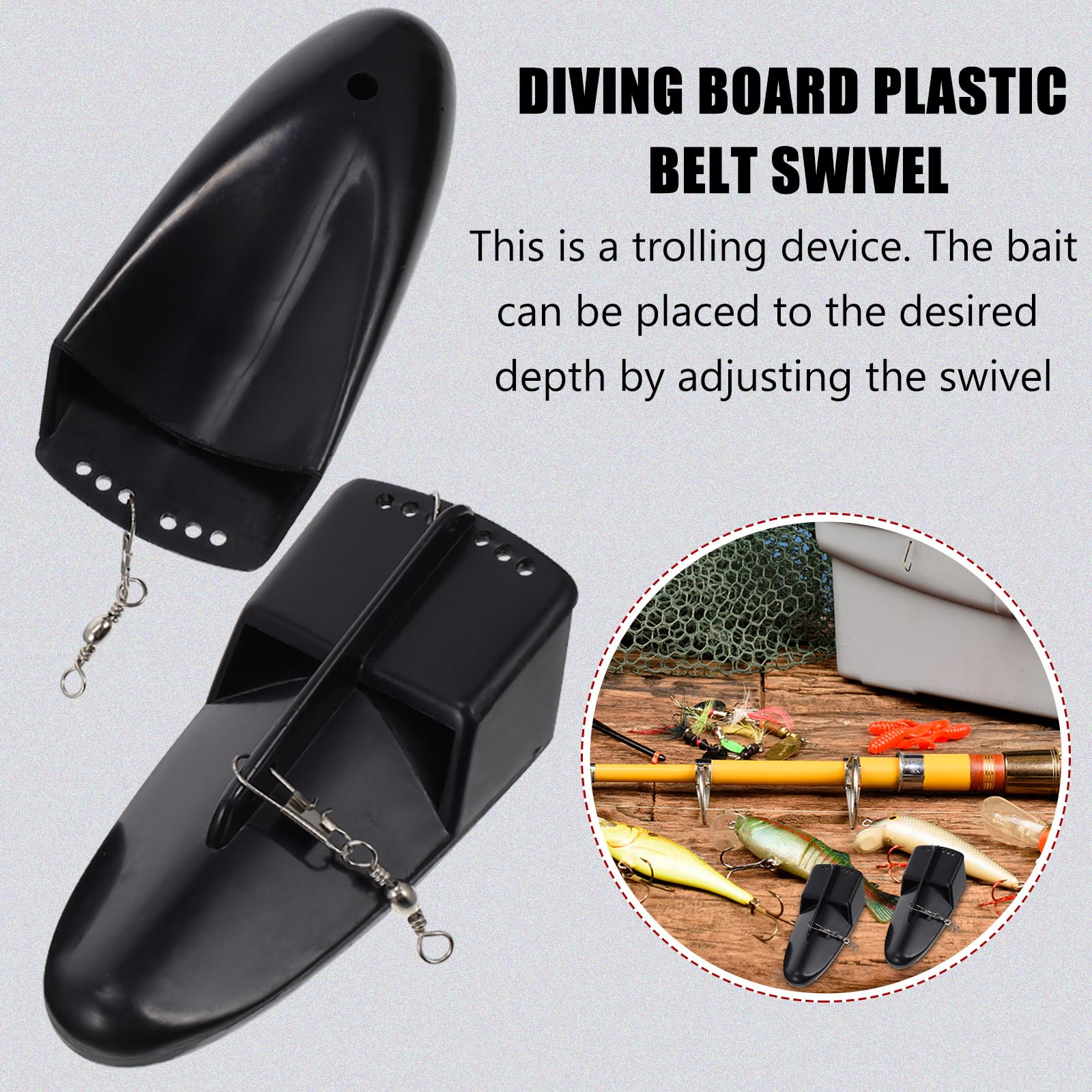 VANZACK 2-Pack Trolling Diving Planer Boards for Fishing - Premium Diving Lures & Trolling Lures for Freshwater & Saltwater Fishing - Perfect for Walleye, Salmon, and Trout - Ideal for Lake, River, and Offshore Fishing Adventures