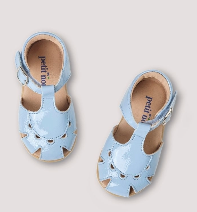 Petit Nord Cloud Patent Baby Sandals - Soft & Comfortable Leather First Walkers for Infants & Toddlers - Perfect for Outdoor Play, Beach Trips & Special Occasions