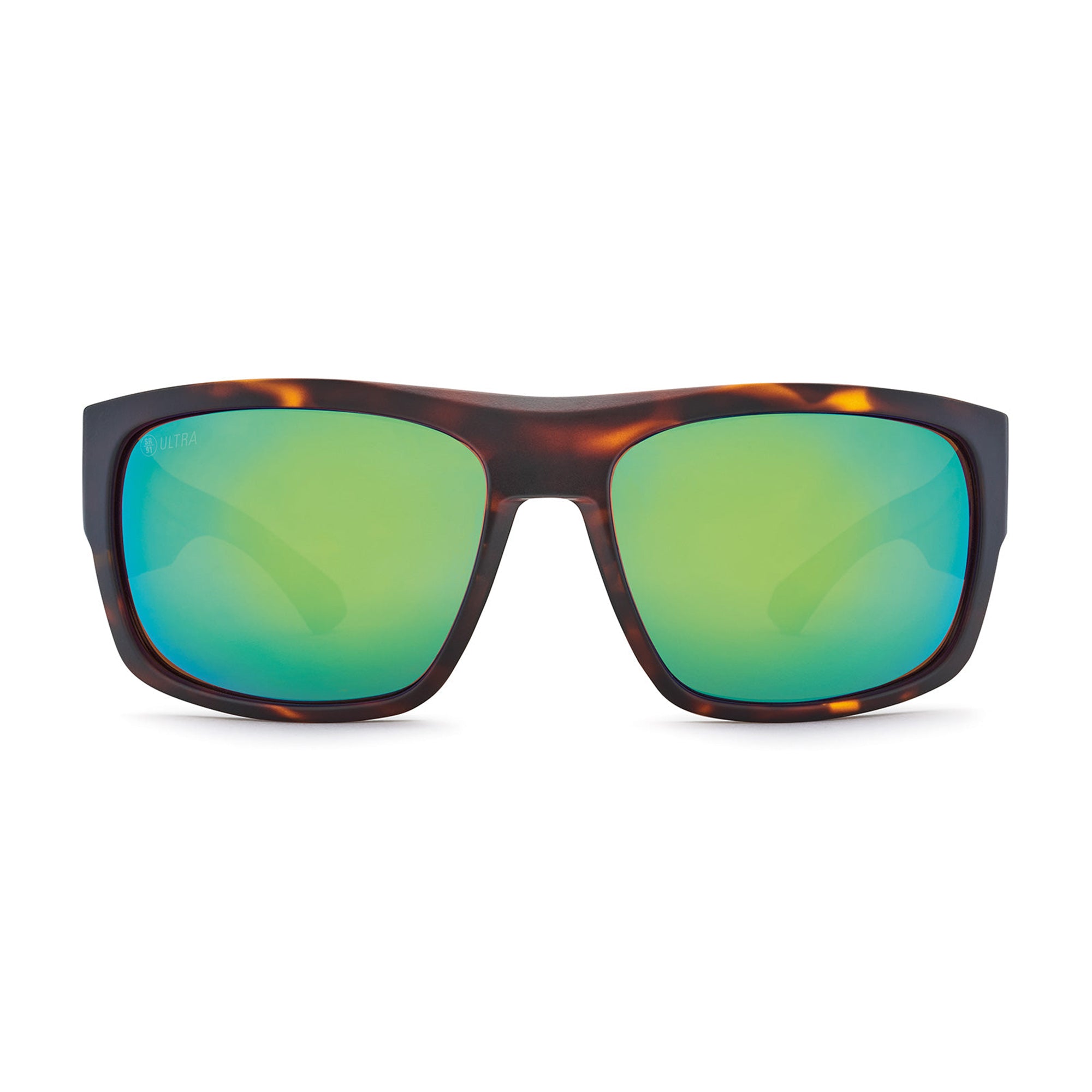 Burnet Full Coverage Polarized Sunglasses - Matte Tortoise & Ultra Brown 12 Coastal Green Lenses - UV Protection for Driving, Fishing & Outdoor Activities