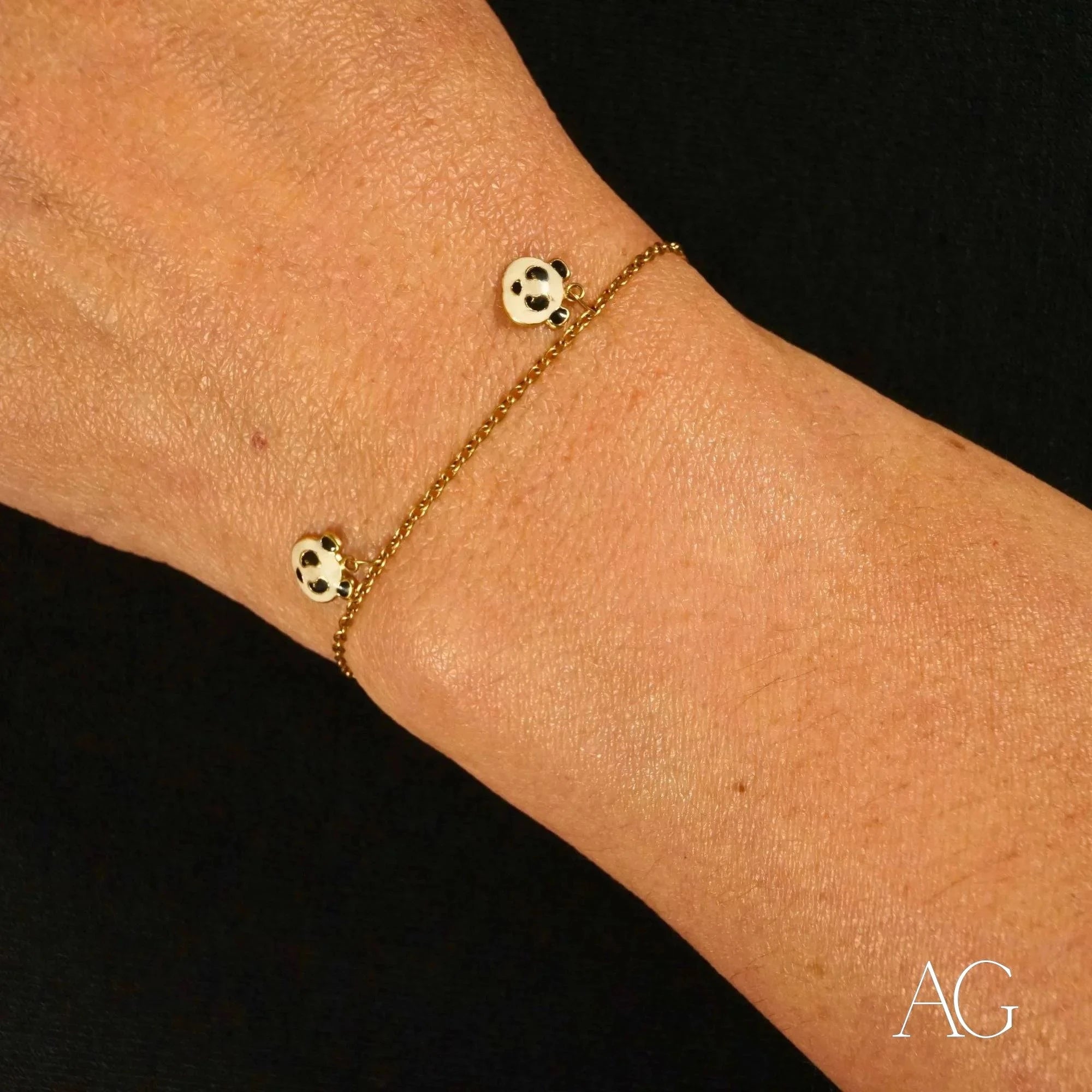 18K Gold Panda Bracelet for Women - Elegant Animal Jewelry Gift for Her - Perfect for Birthdays, Anniversaries & Special Occasions