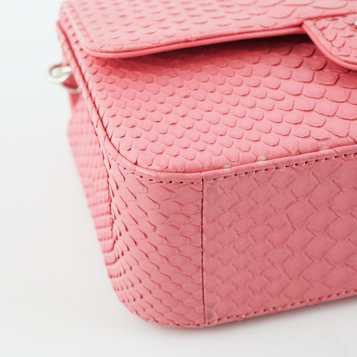 Chanel Python Rectangular Mini Classic Flap Pink Handbag - Luxury Designer Crossbody Bag for Women | Perfect for Evening Parties, Date Nights & Special Occasions